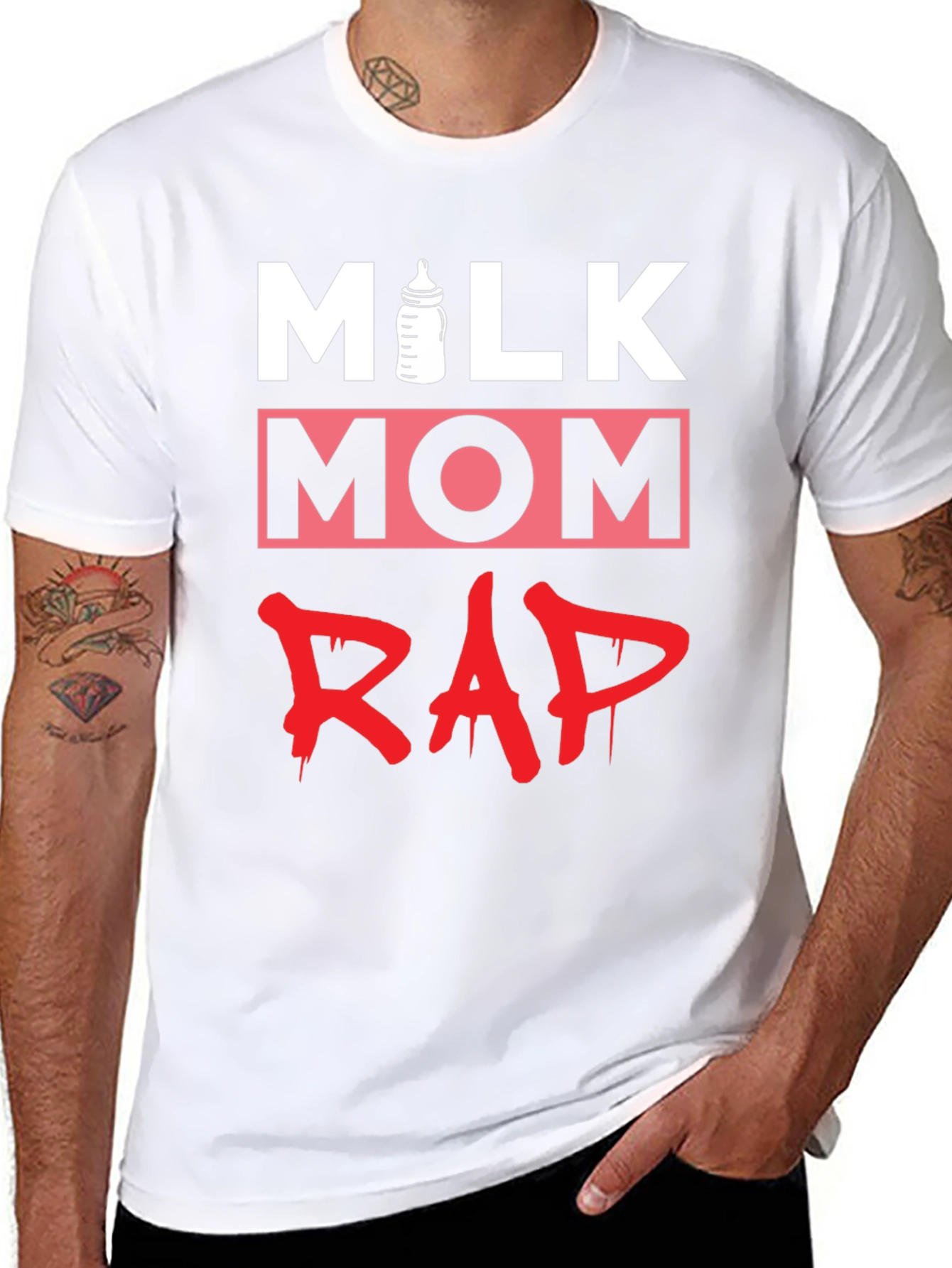 Milk Mom Rap Funny Graphic T-Shirt