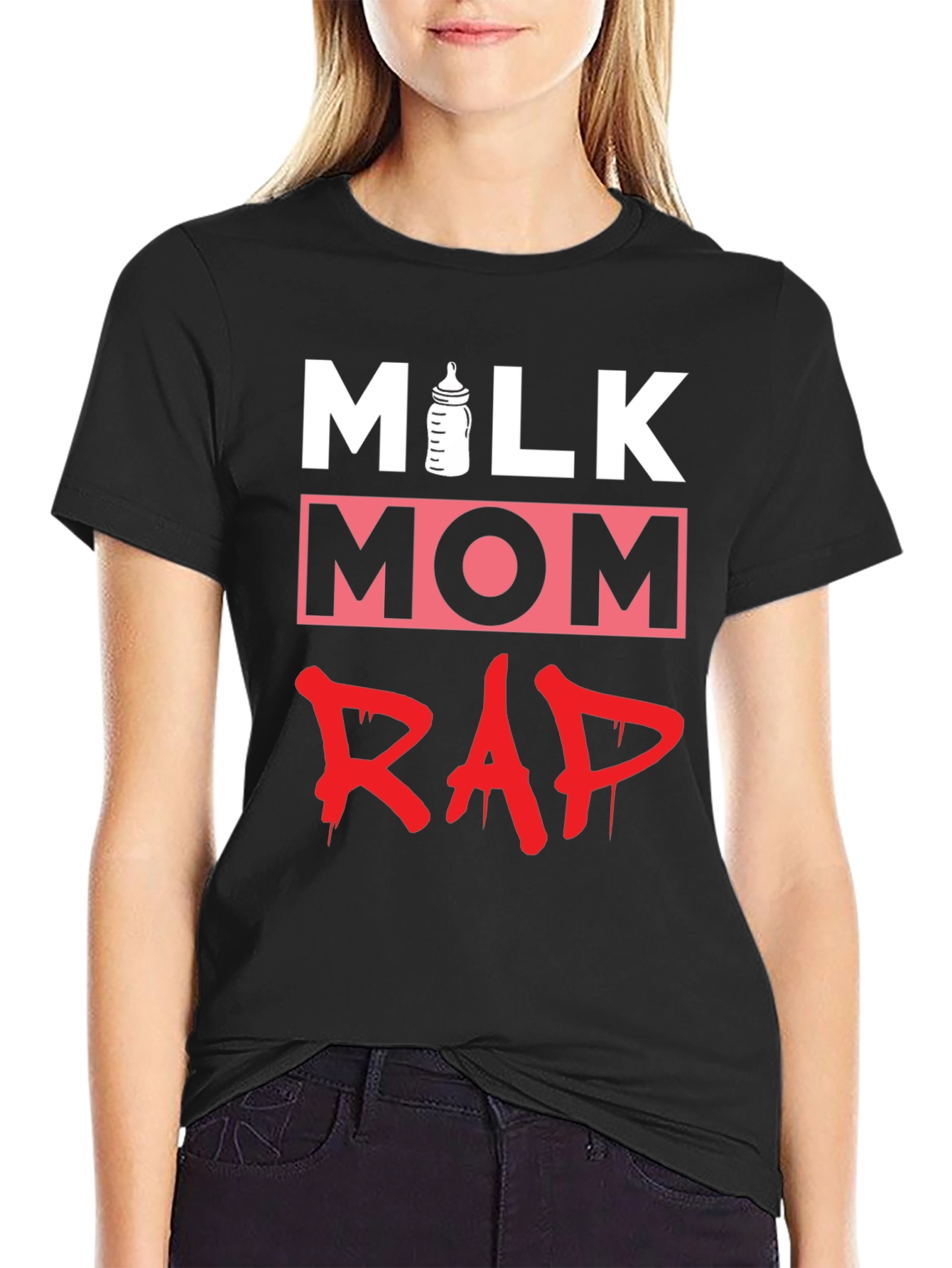 Milk Mom Rap Funny Graphic T-Shirt
