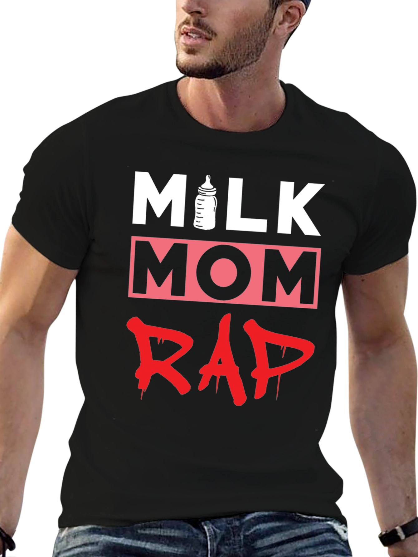 Milk Mom Rap Funny Graphic T-Shirt