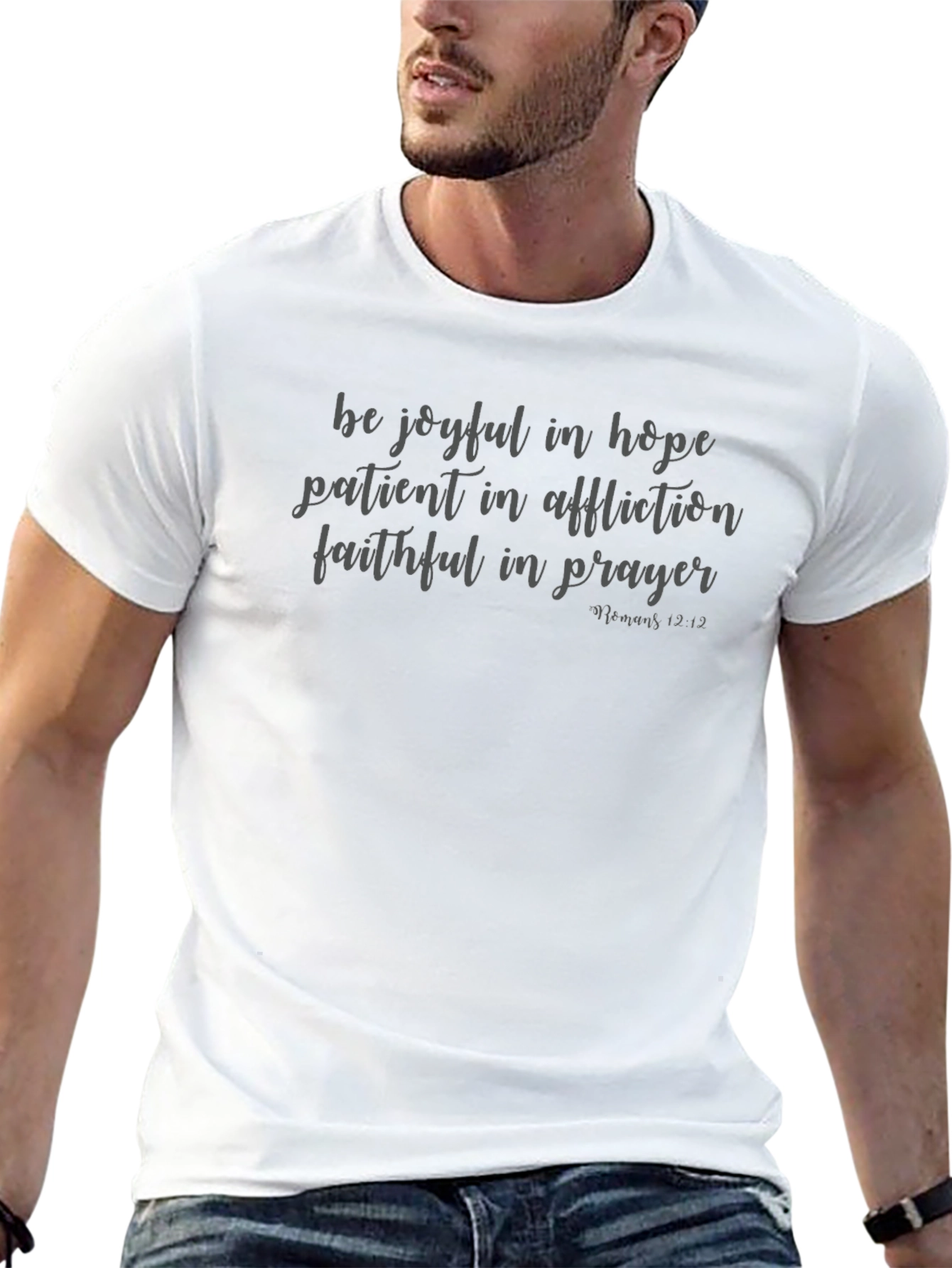 Faith Hope Prayer Black Graphic T-Shirt