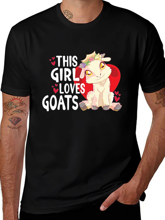 This Girl Loves Goats T-Shirt - Cute Animal Design