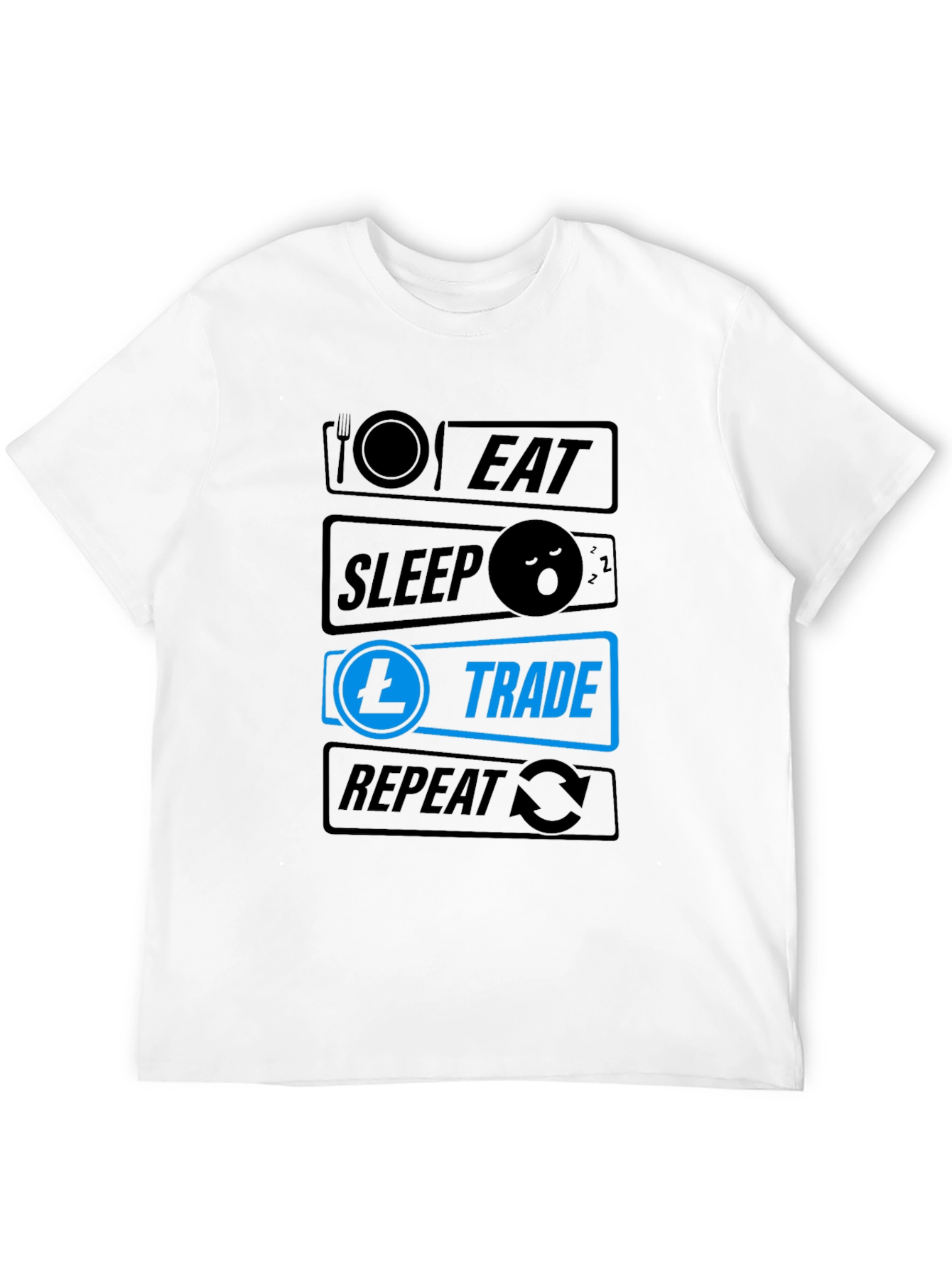 Eat Sleep Trade Repeat T-Shirt - Crypto Trader Tee