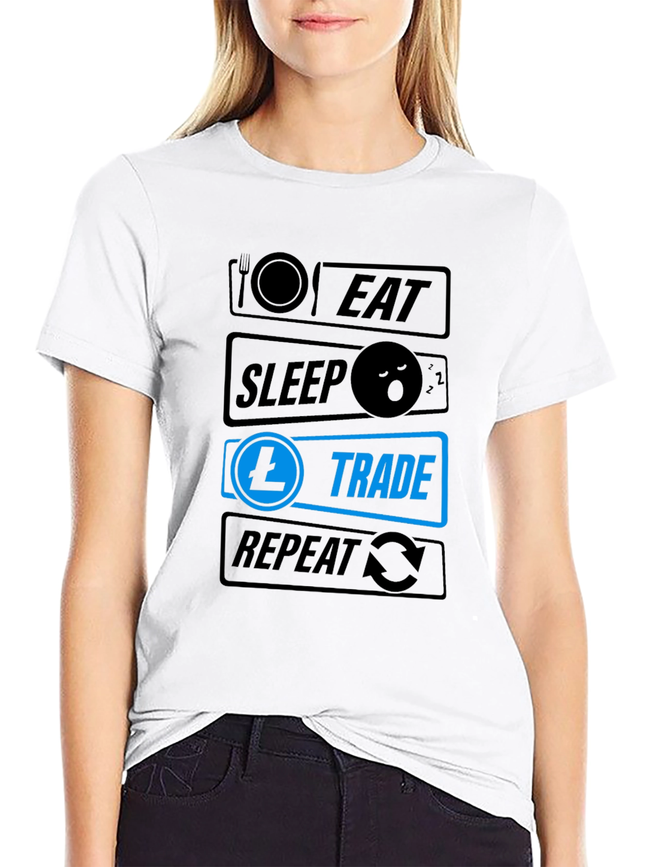 Eat Sleep Trade Repeat T-Shirt - Crypto Trader Tee