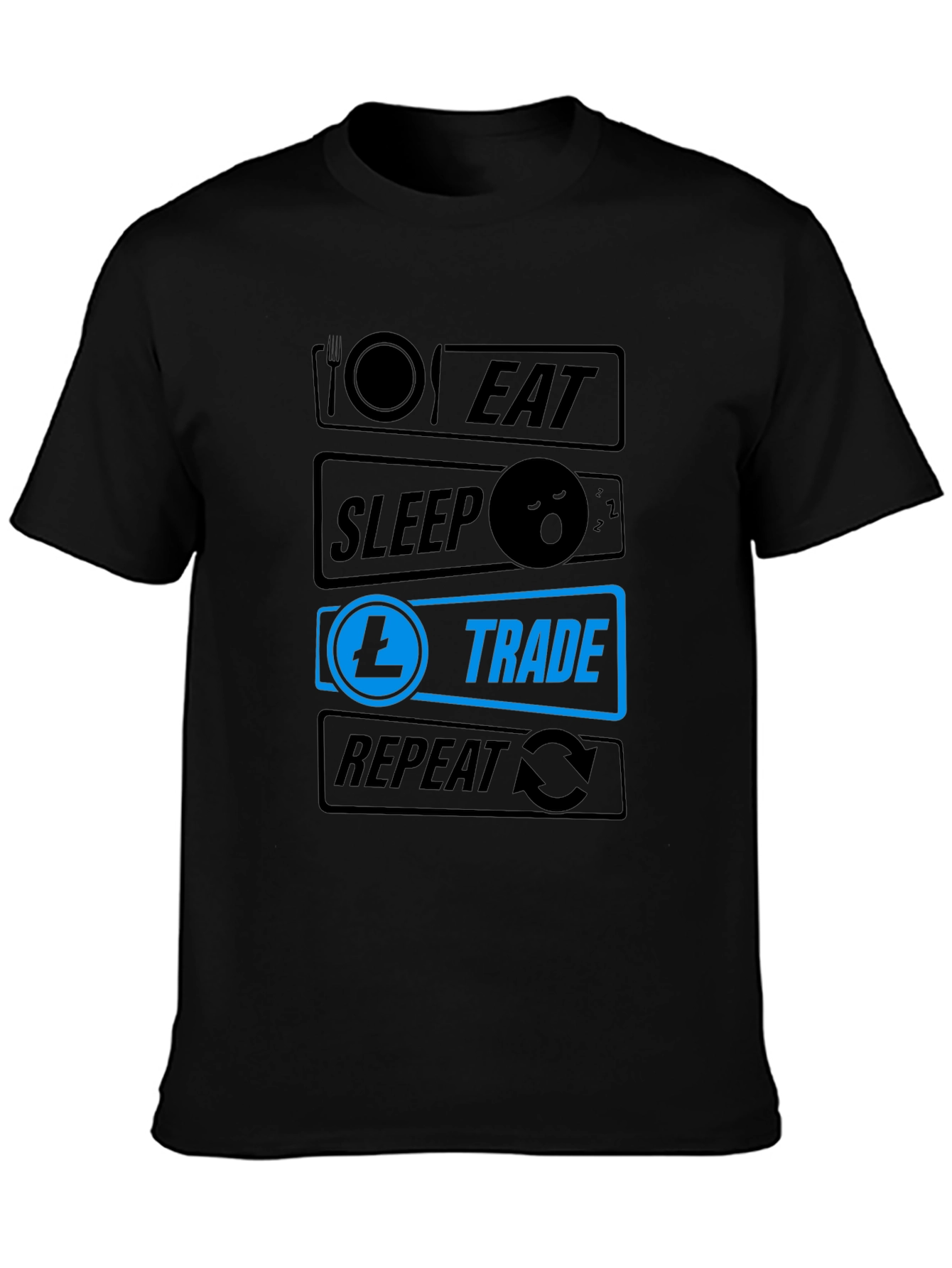 Eat Sleep Trade Repeat T-Shirt - Crypto Trader Tee