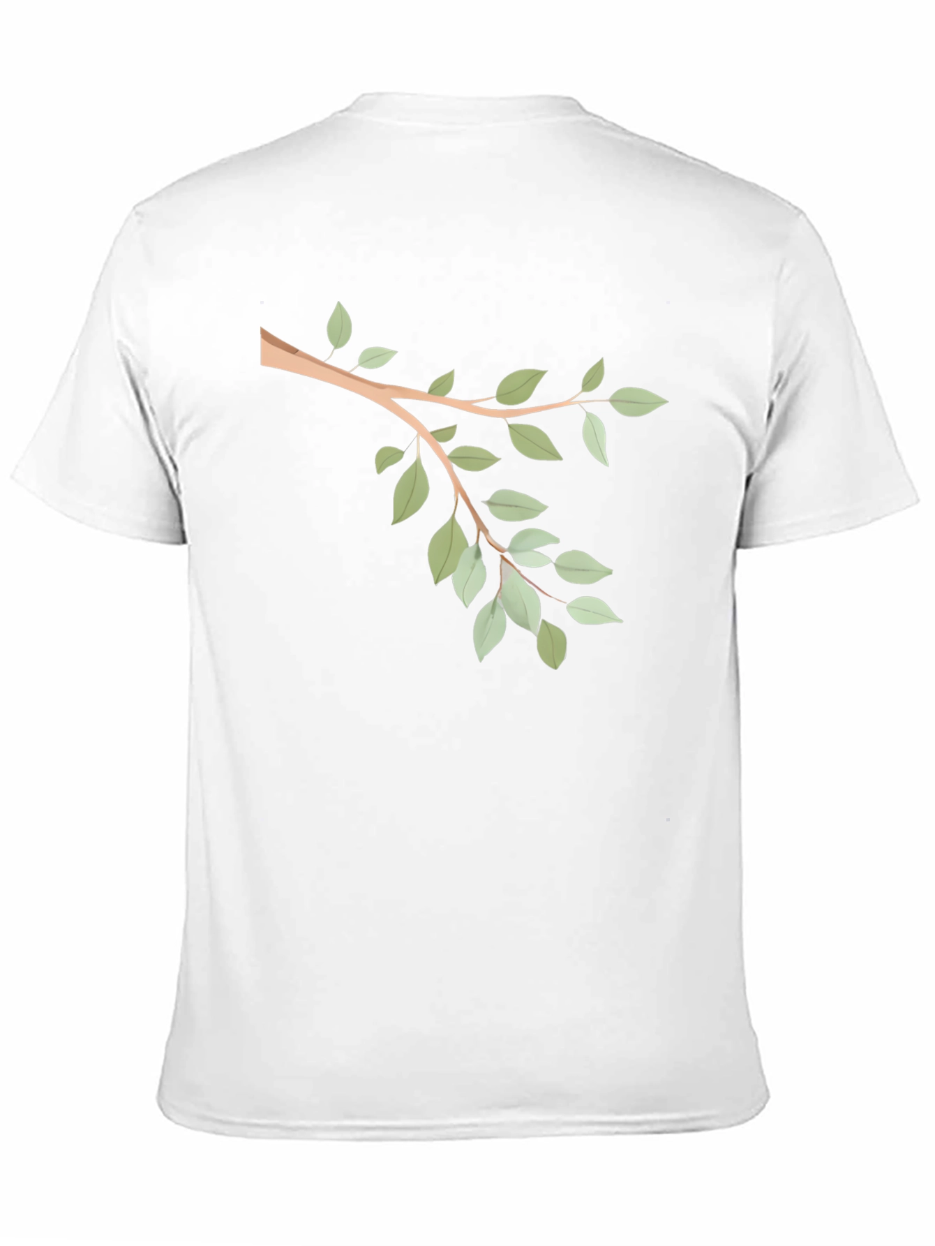 Nature Branch Graphic Tee - Casual Black T-Shirt