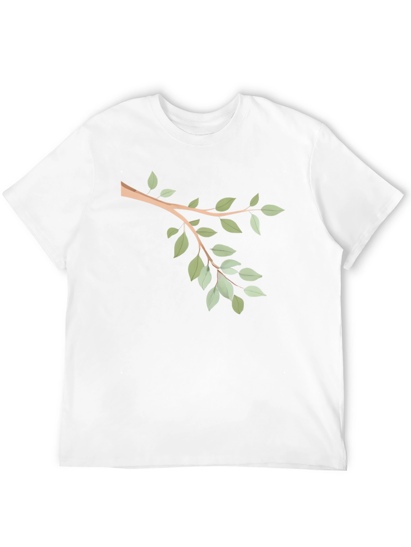 Nature Branch Graphic Tee - Casual Black T-Shirt