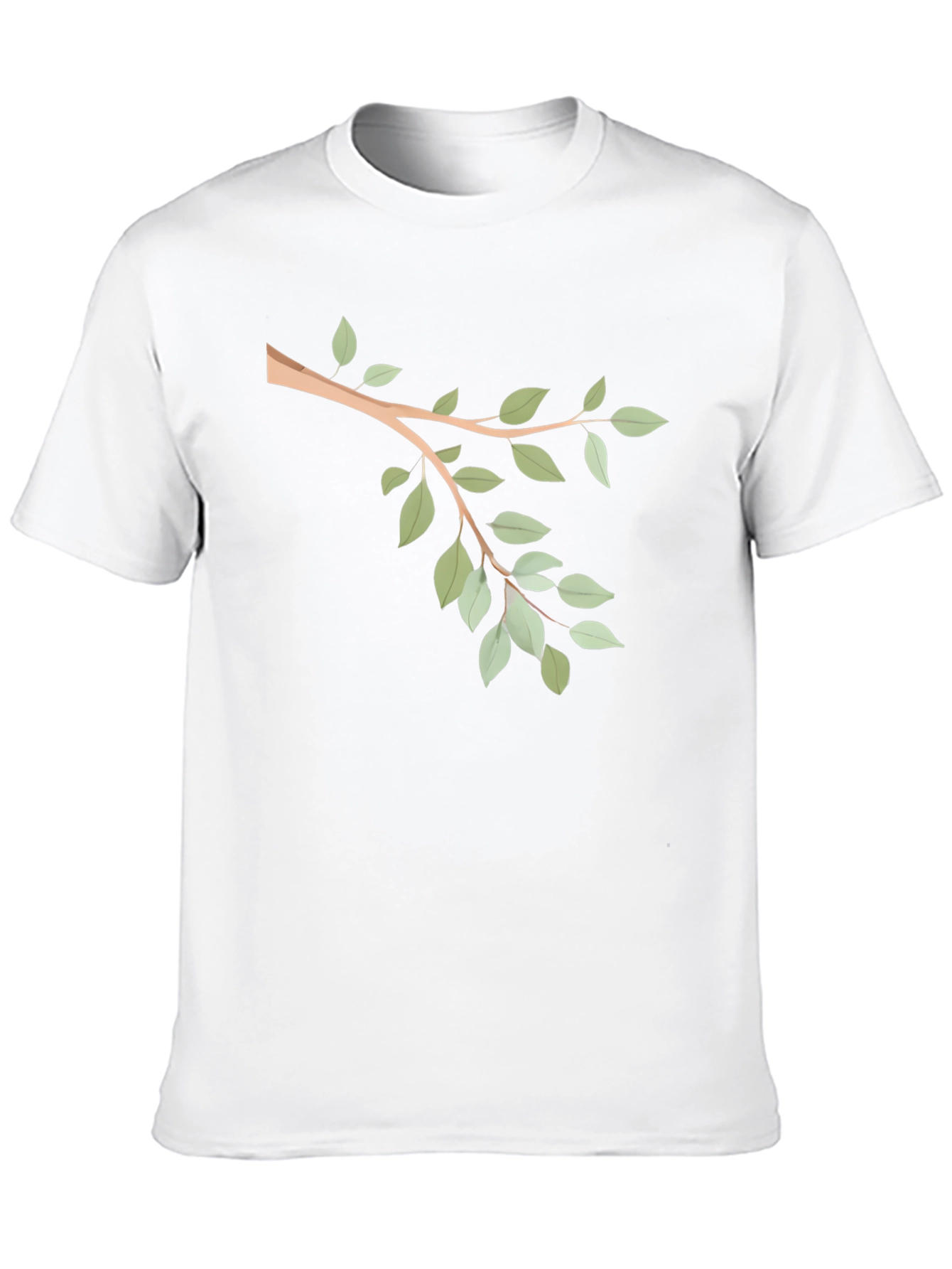Nature Branch Graphic Tee - Casual Black T-Shirt