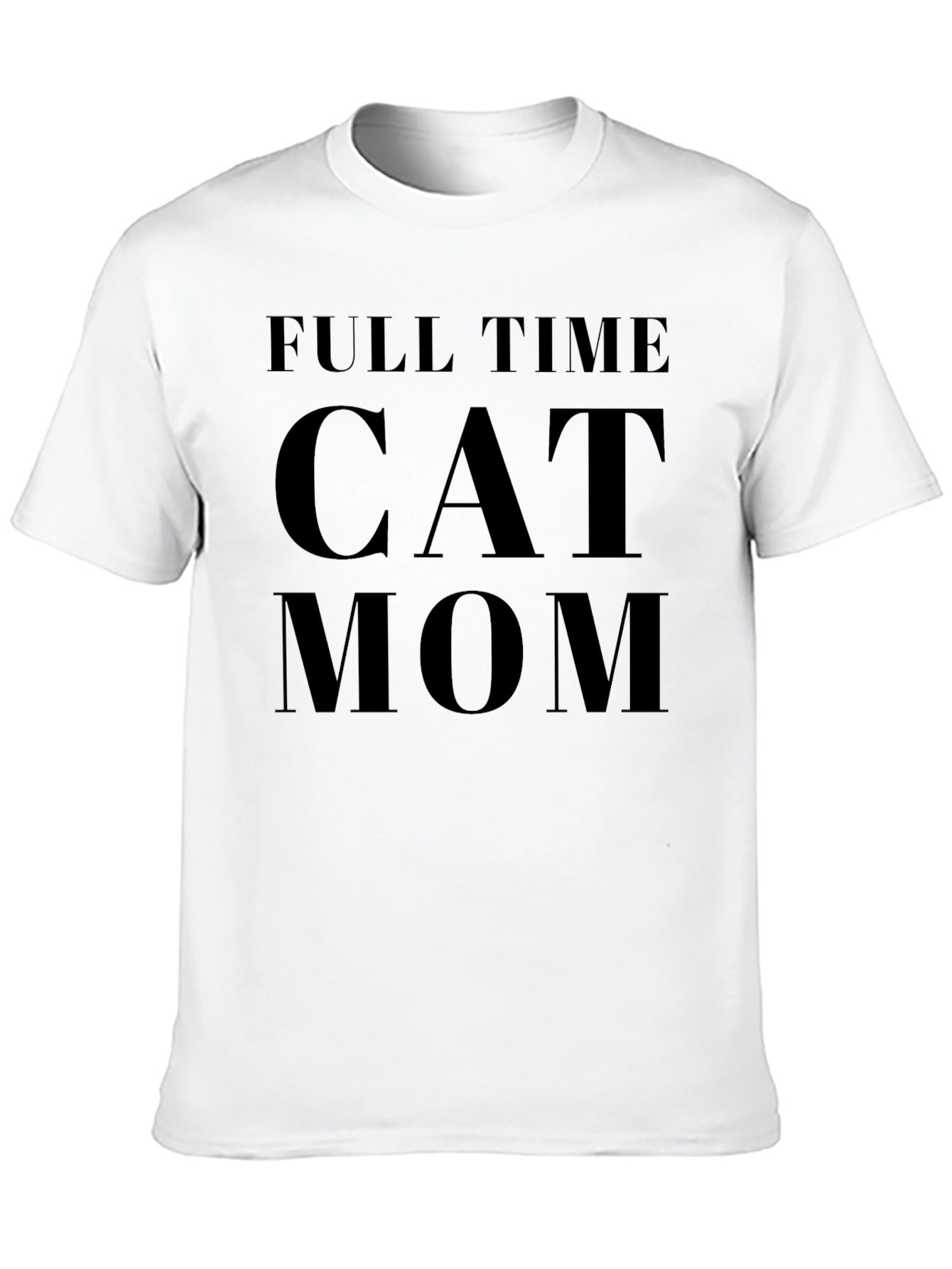 Full Time Cat Mom Black T-Shirt