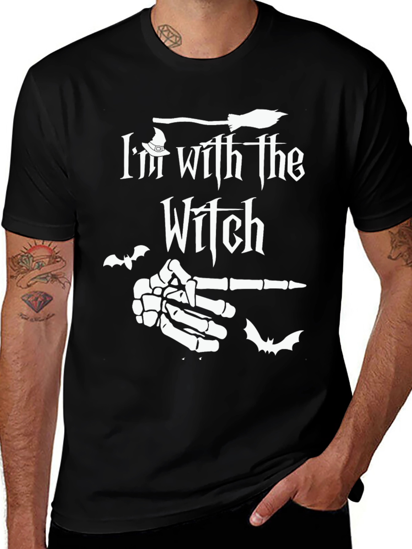 Im With The Witch Halloween T-Shirt