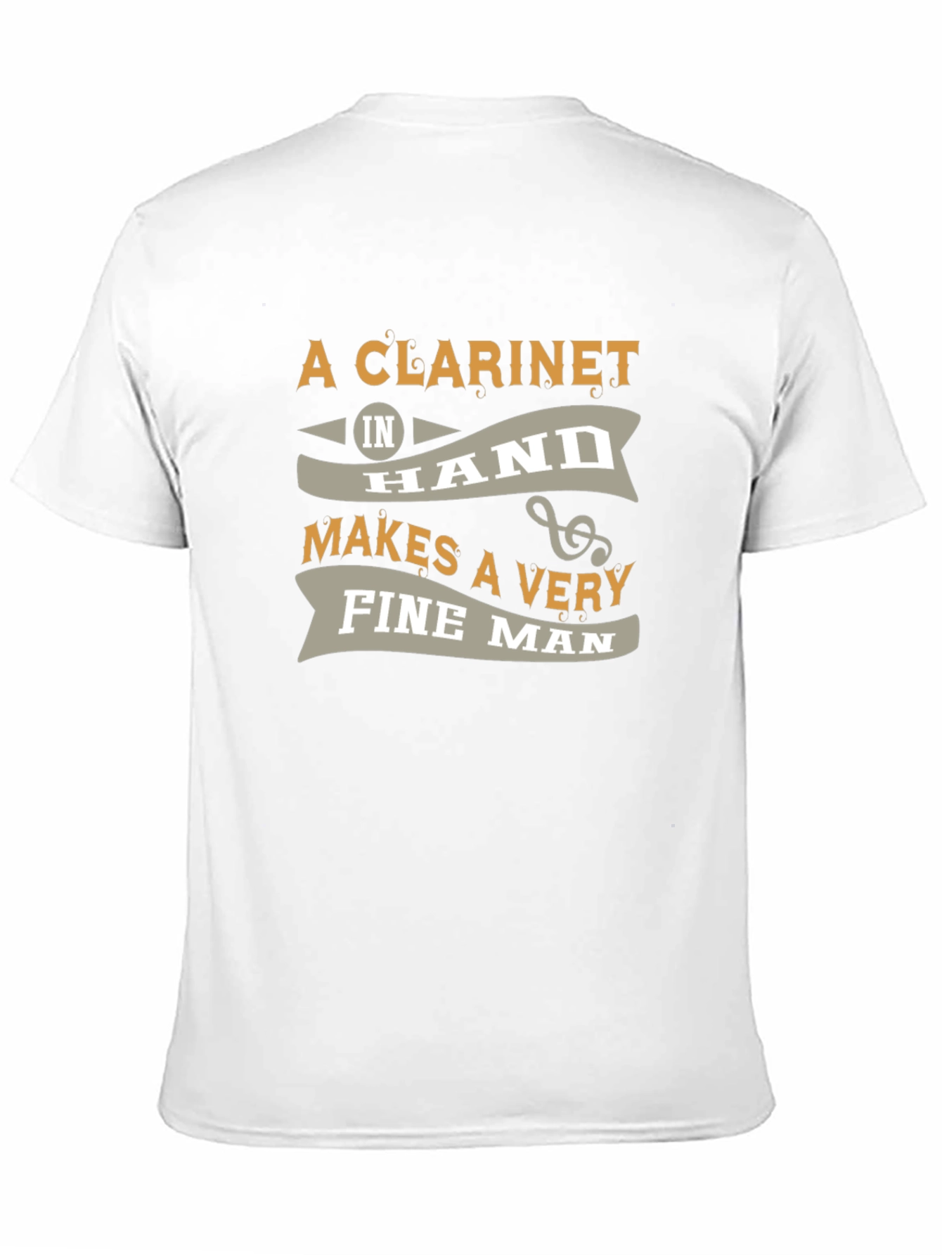 Clarinet Fine Man Black Graphic T-Shirt