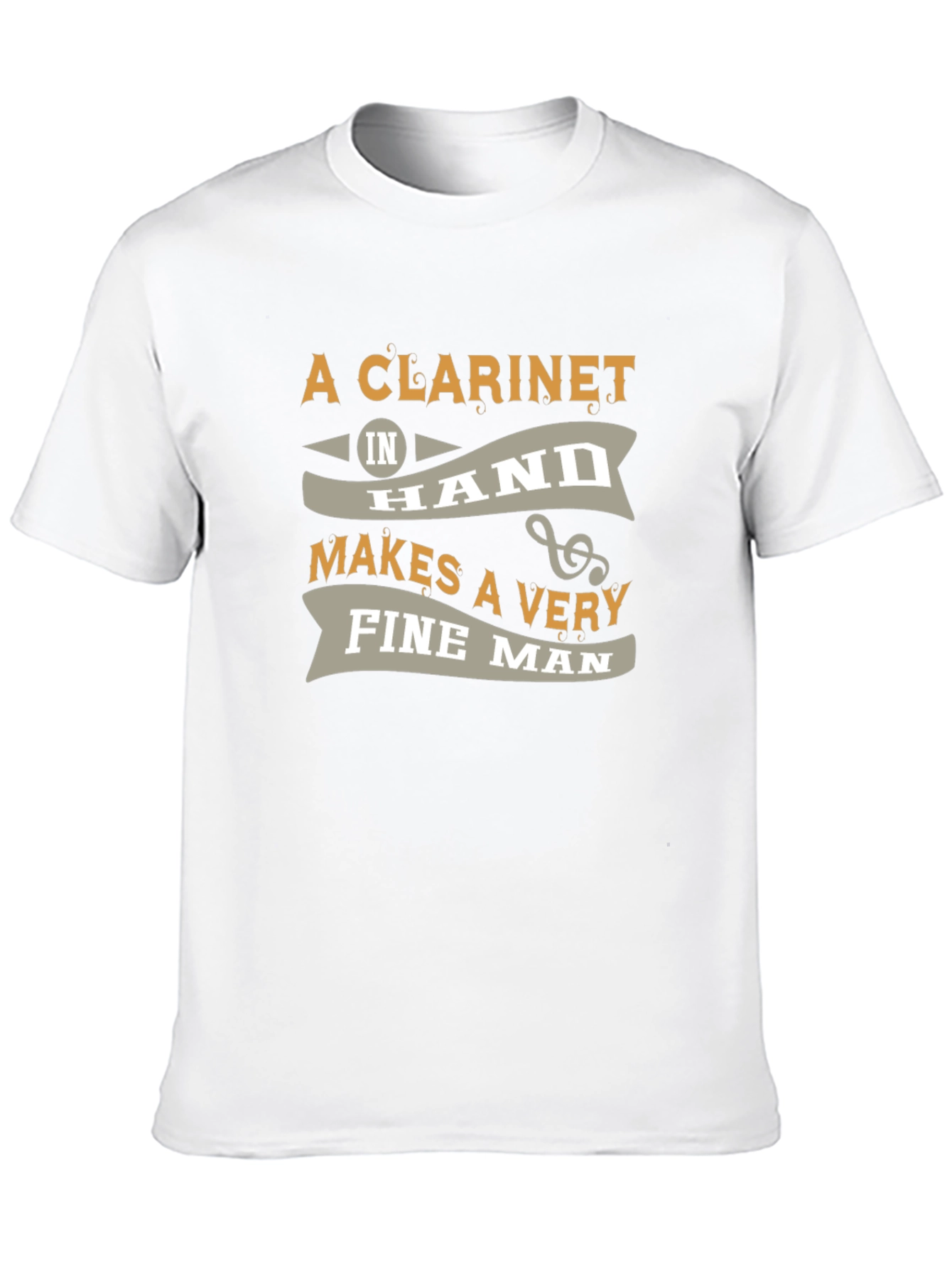Clarinet Fine Man Black Graphic T-Shirt