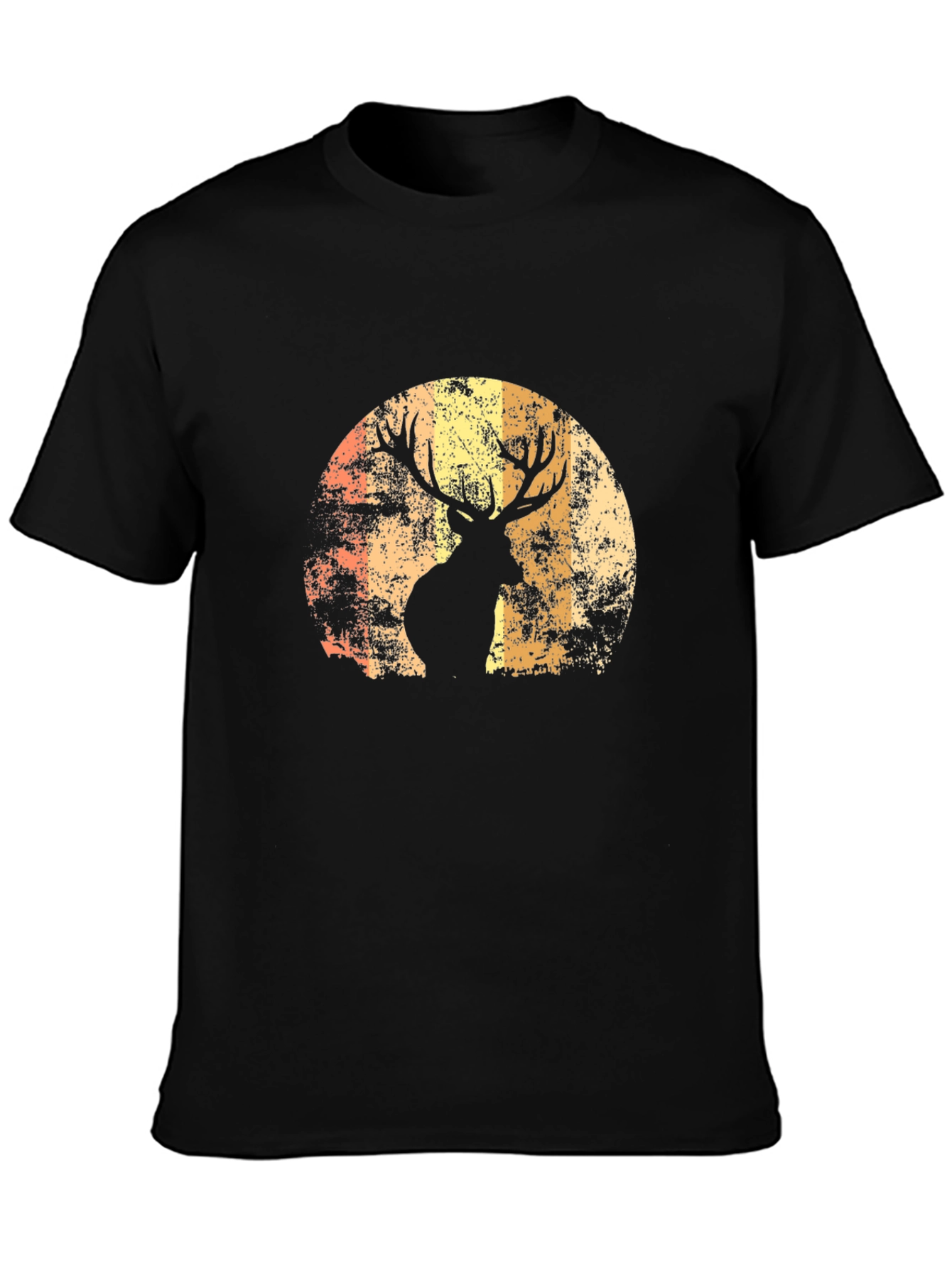 Deer Silhouette Graphic Tee - Mens Black T-Shirt