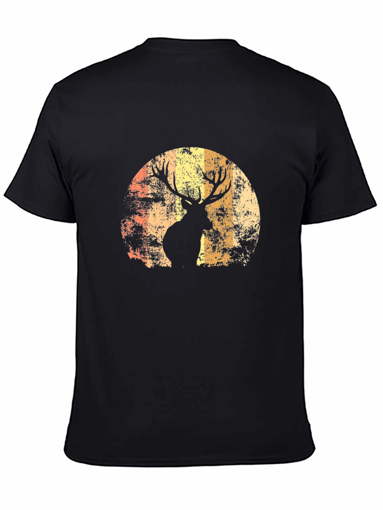 Deer Silhouette Graphic Tee - Mens Black T-Shirt