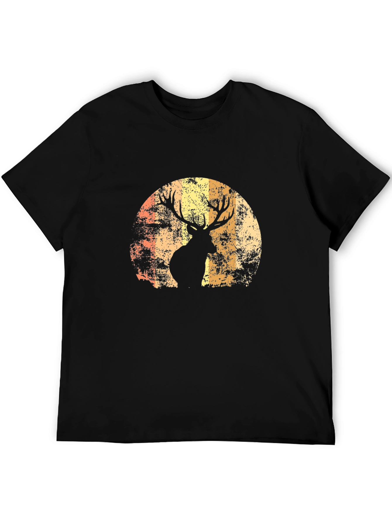 Deer Silhouette Graphic Tee - Mens Black T-Shirt