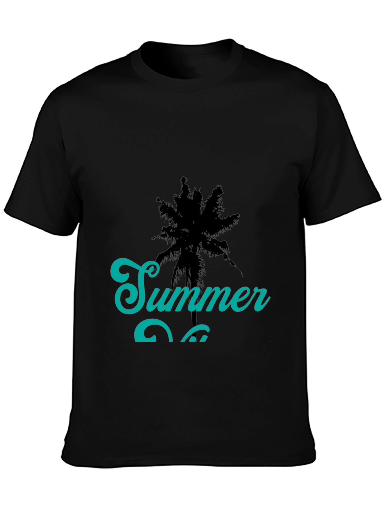 Summer Vibes Black Graphic Tee