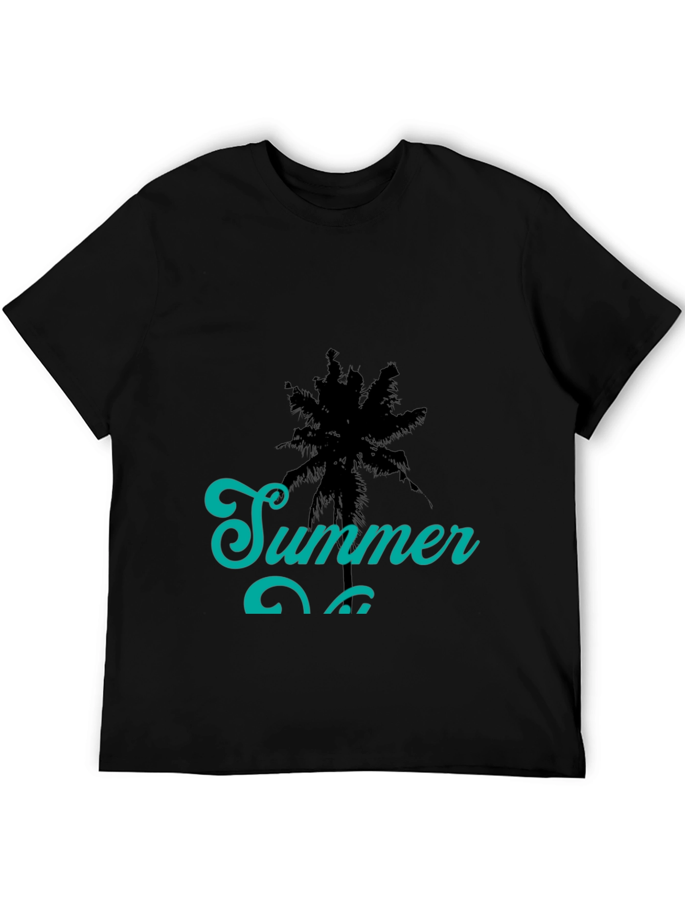 Summer Vibes Black Graphic Tee