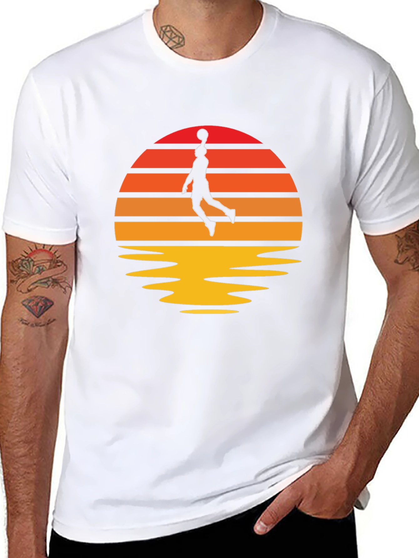 Sunset Basketball Graphic Tee