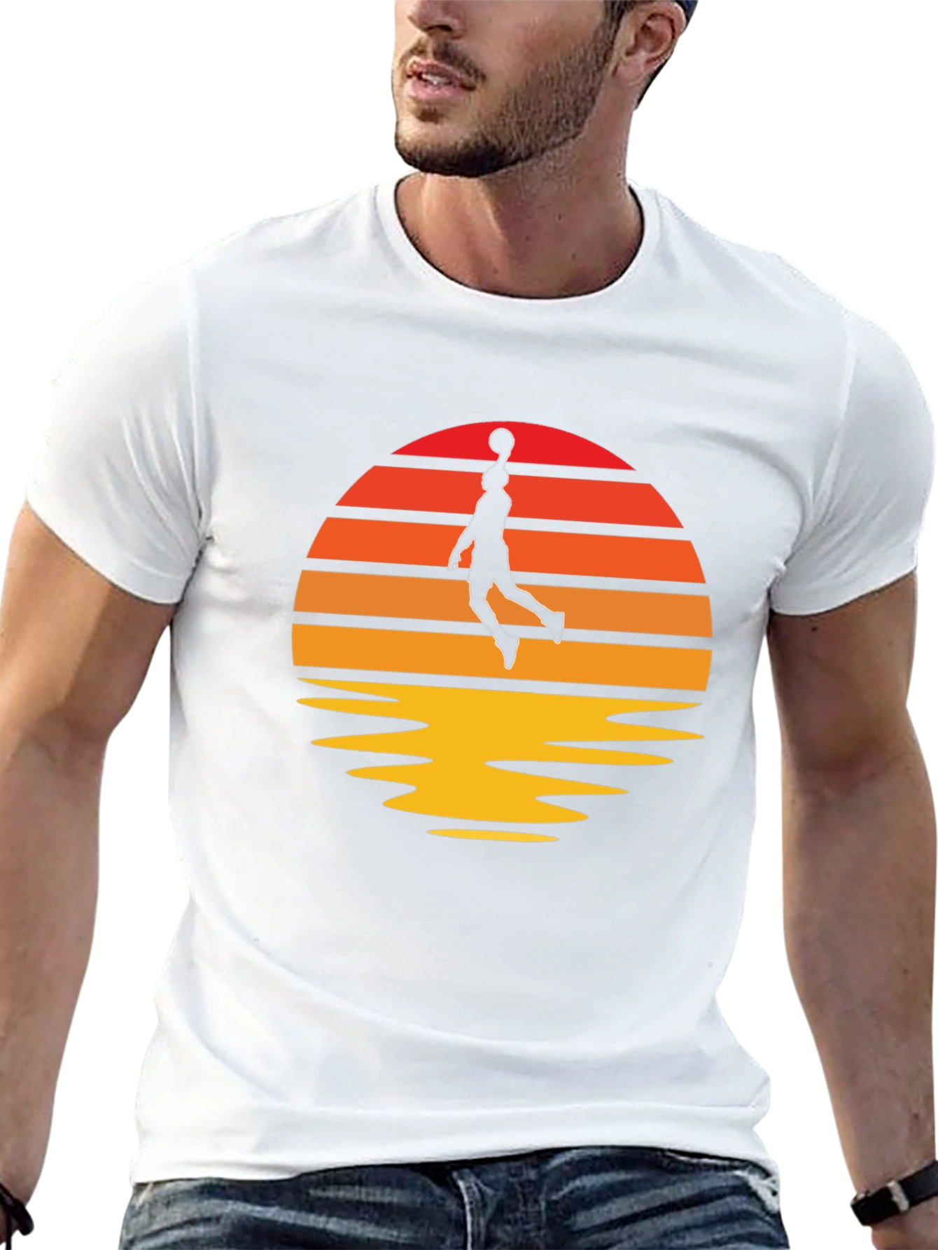 Sunset Basketball Graphic Tee