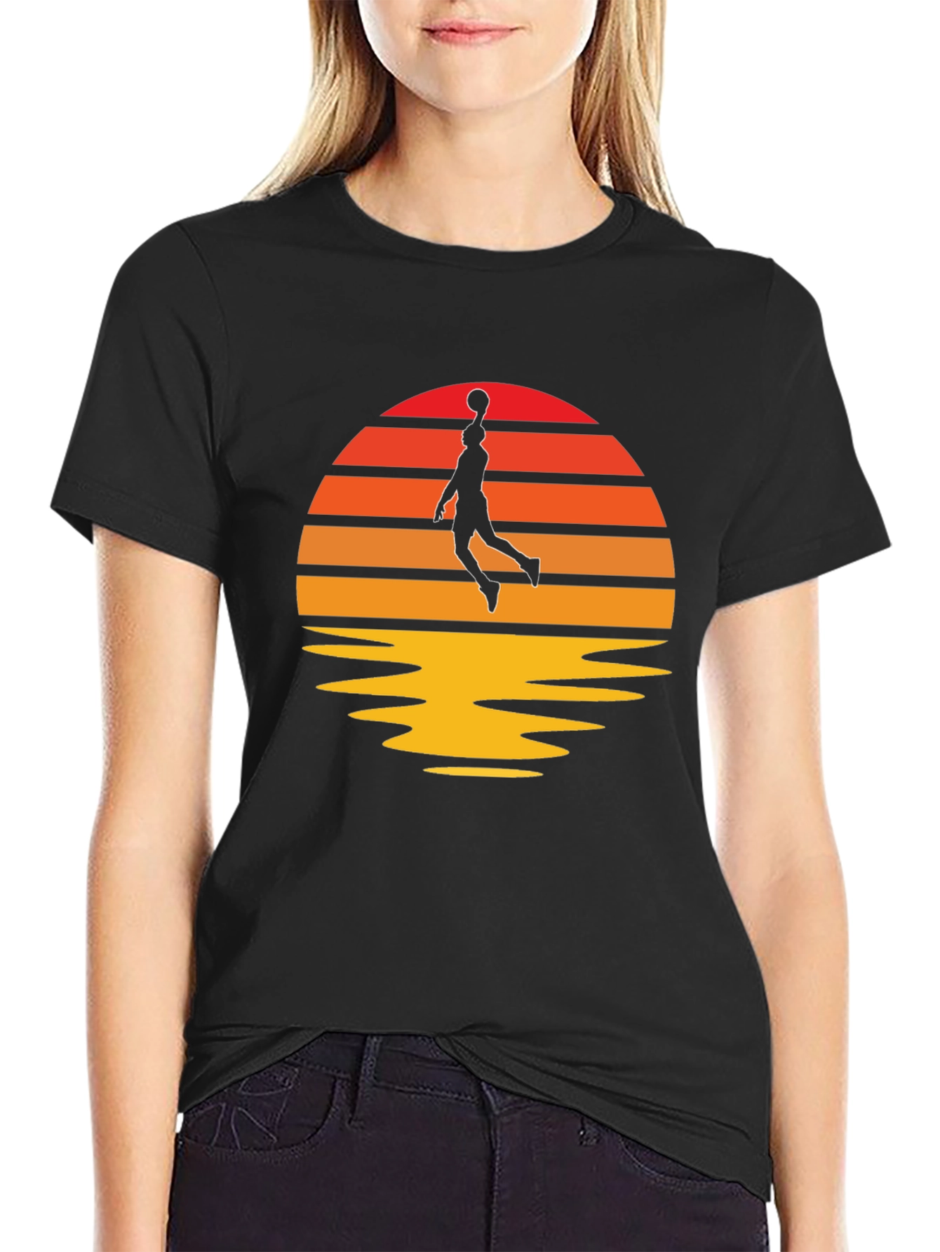 Sunset Basketball Graphic Tee