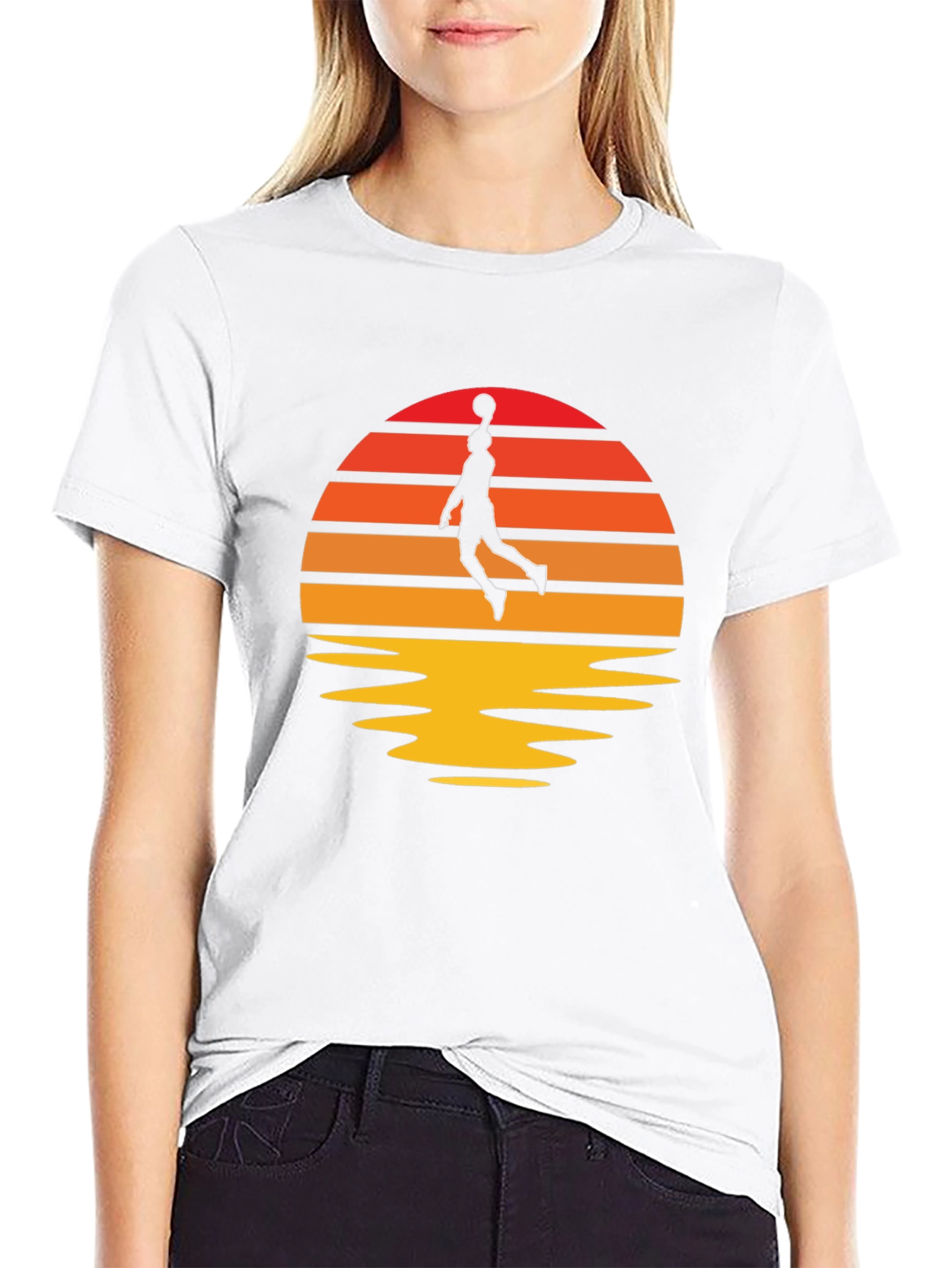 Sunset Basketball Graphic Tee