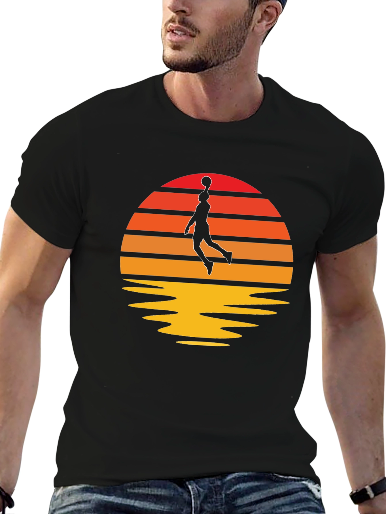 Sunset Basketball Graphic Tee
