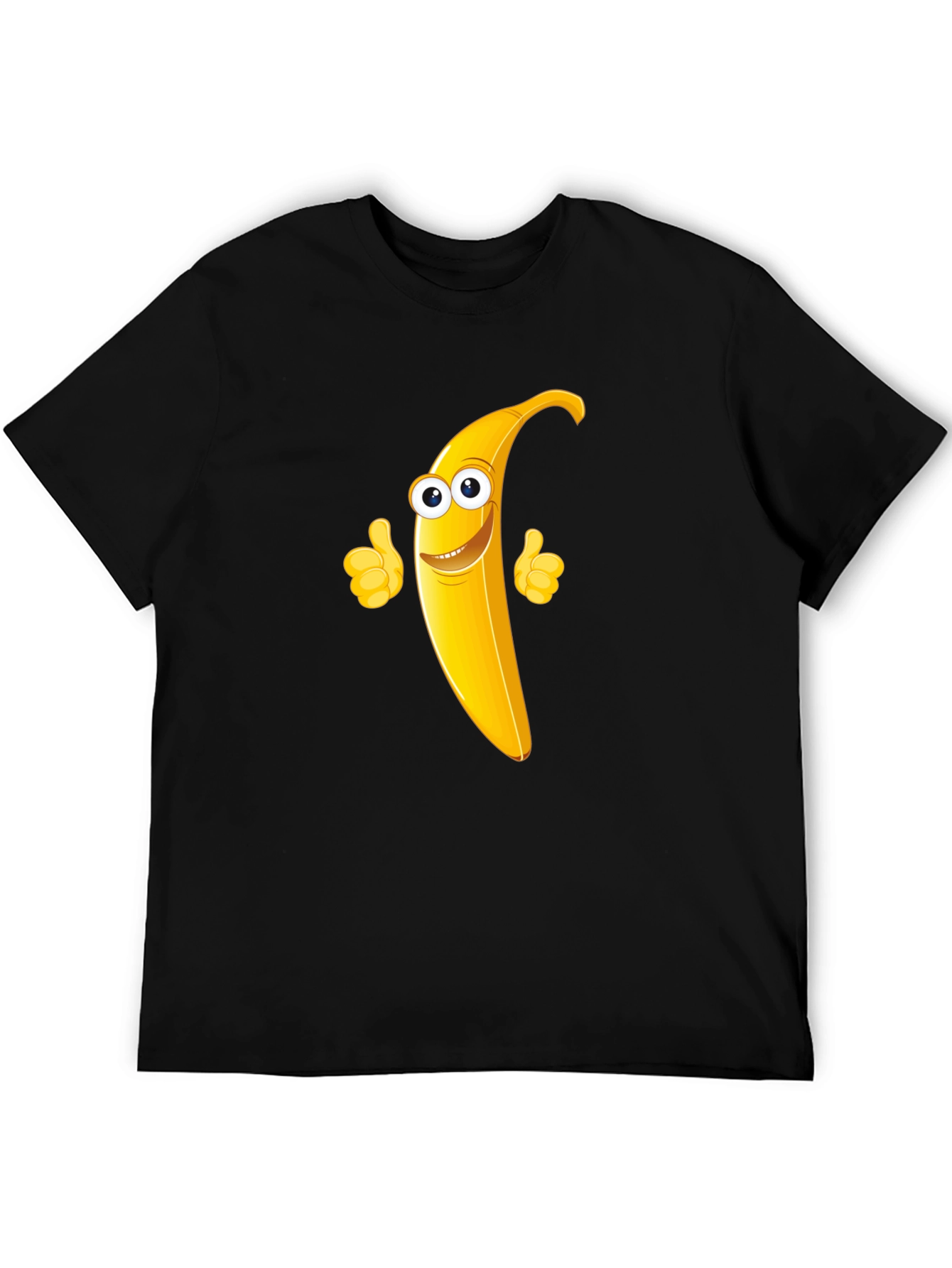 Banana Character Black T-Shirt