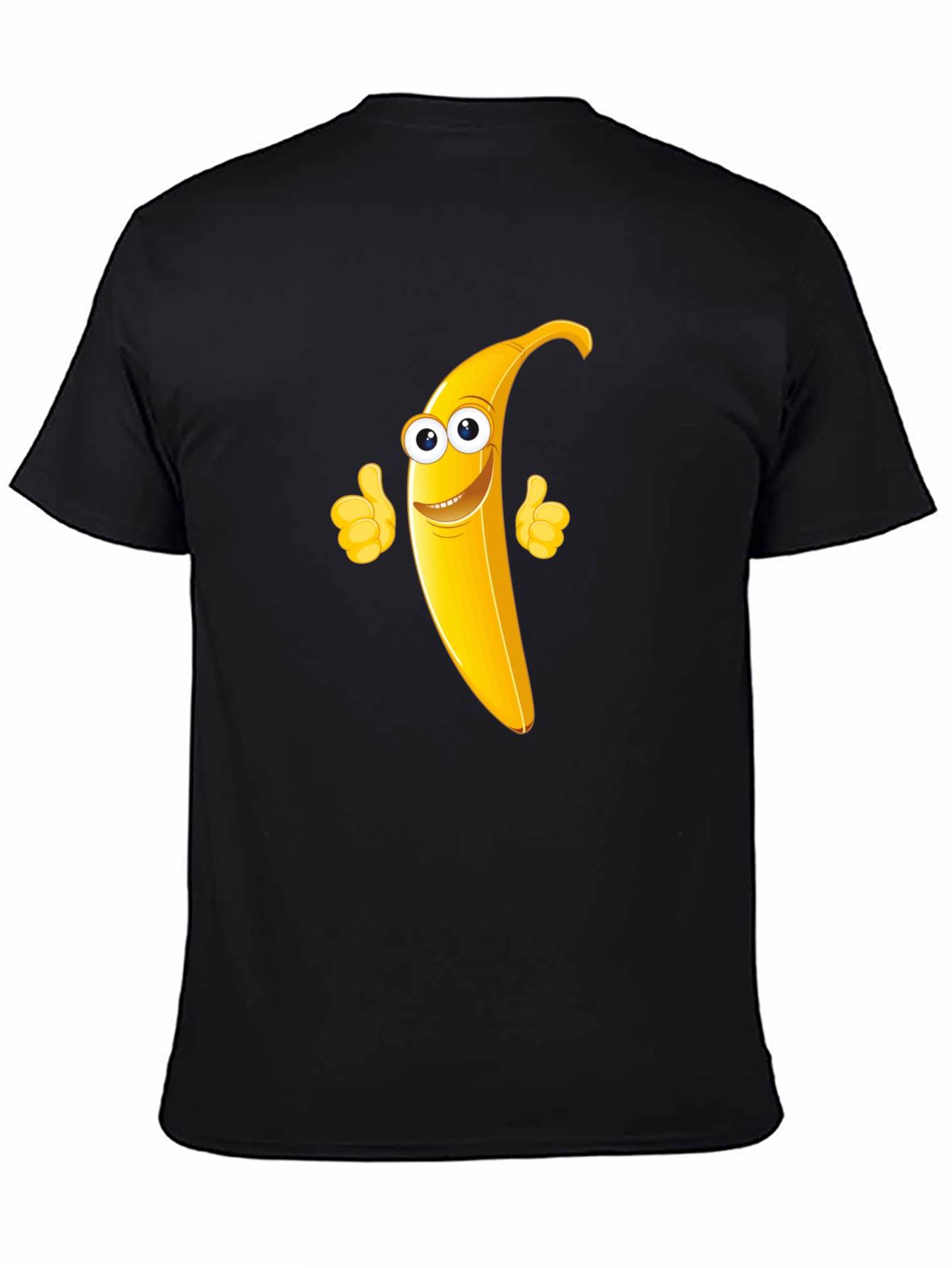 Banana Character Black T-Shirt