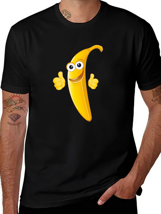Banana Character Black T-Shirt