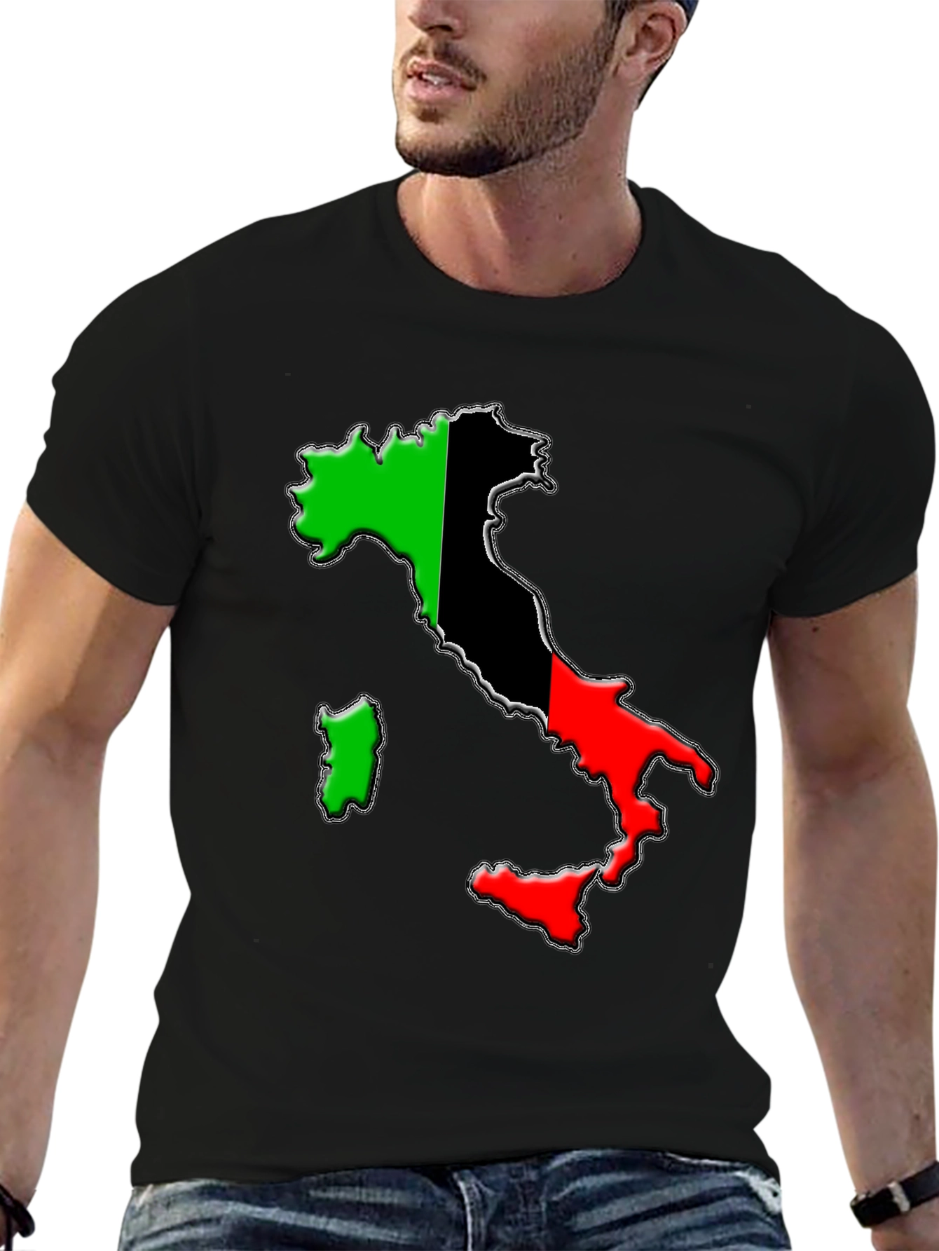 Italy Flag Map Graphic Tee - Stylish Unisex T-Shirt