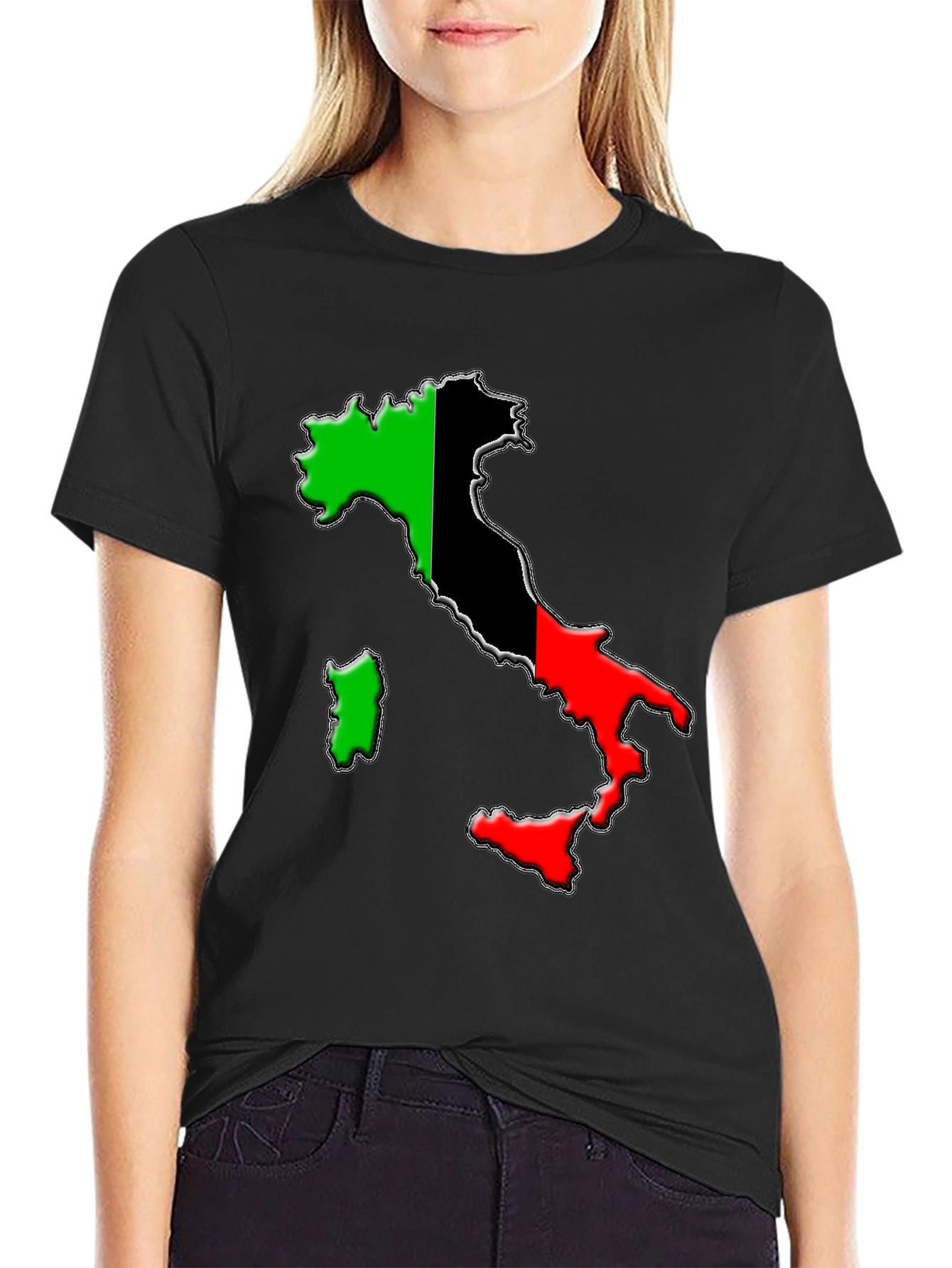 Italy Flag Map Graphic Tee - Stylish Unisex T-Shirt