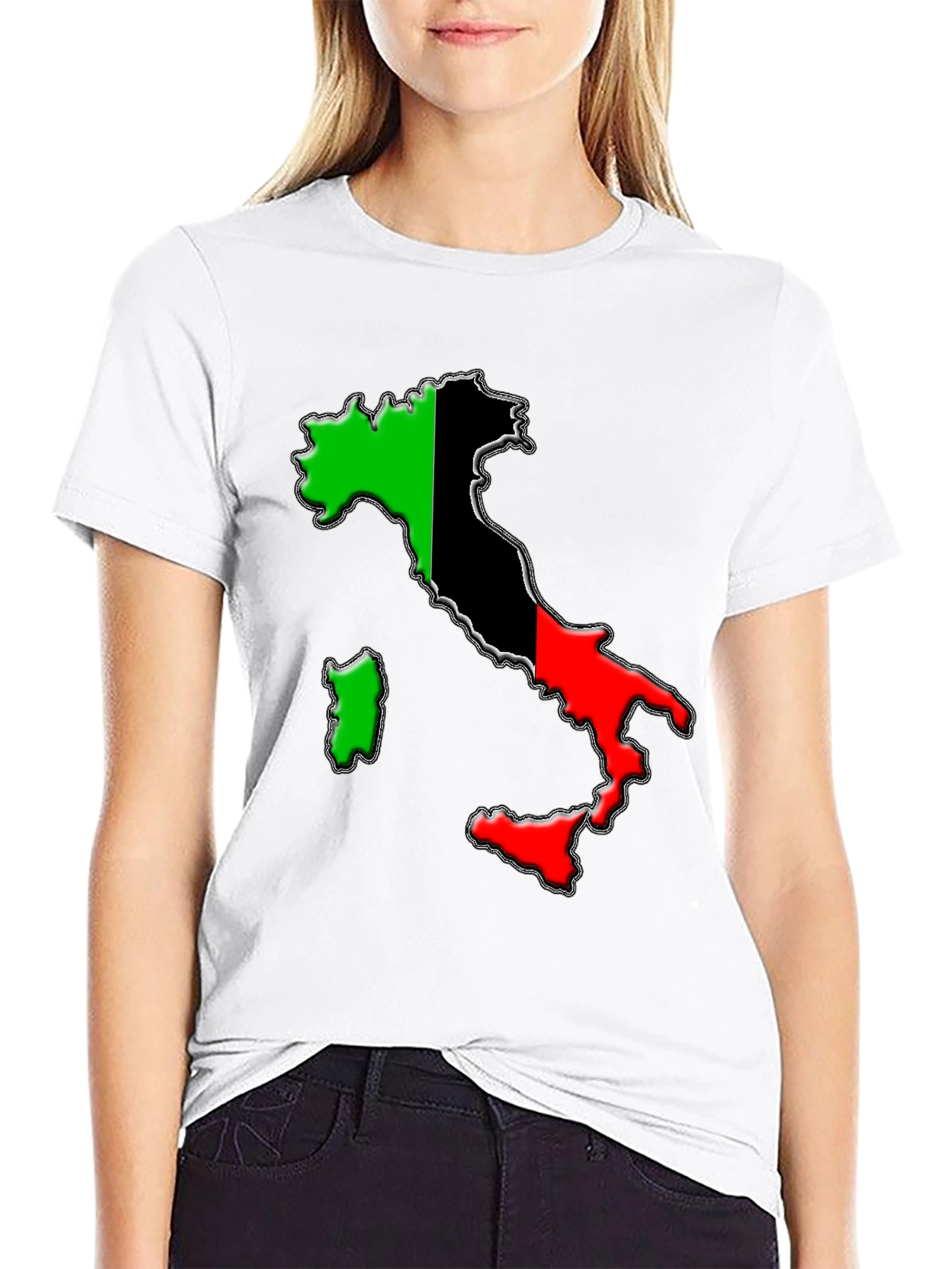 Italy Flag Map Graphic Tee - Stylish Unisex T-Shirt