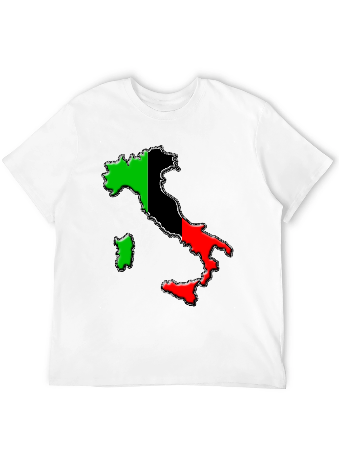 Italy Flag Map Graphic Tee - Stylish Unisex T-Shirt