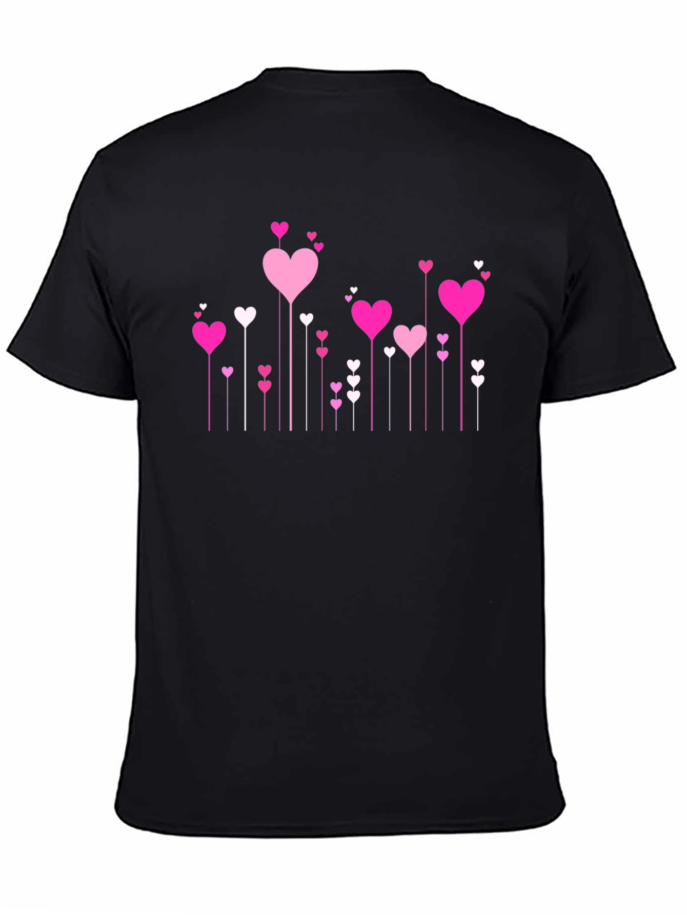 Heart Throb Tee - Love Design Black T-Shirt