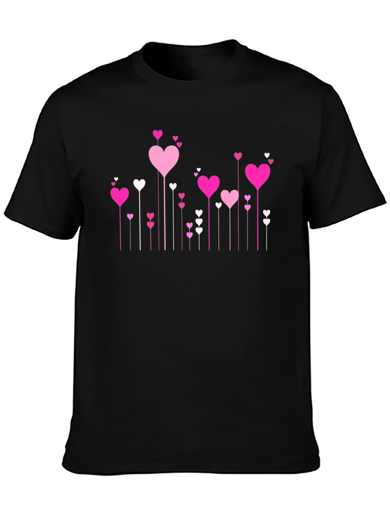 Heart Throb Tee - Love Design Black T-Shirt