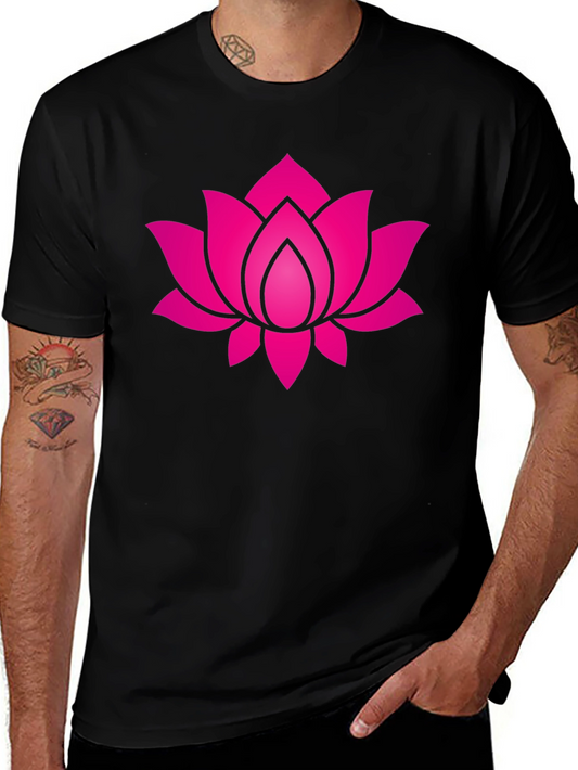 Lotus Flower Graphic Tee - Black