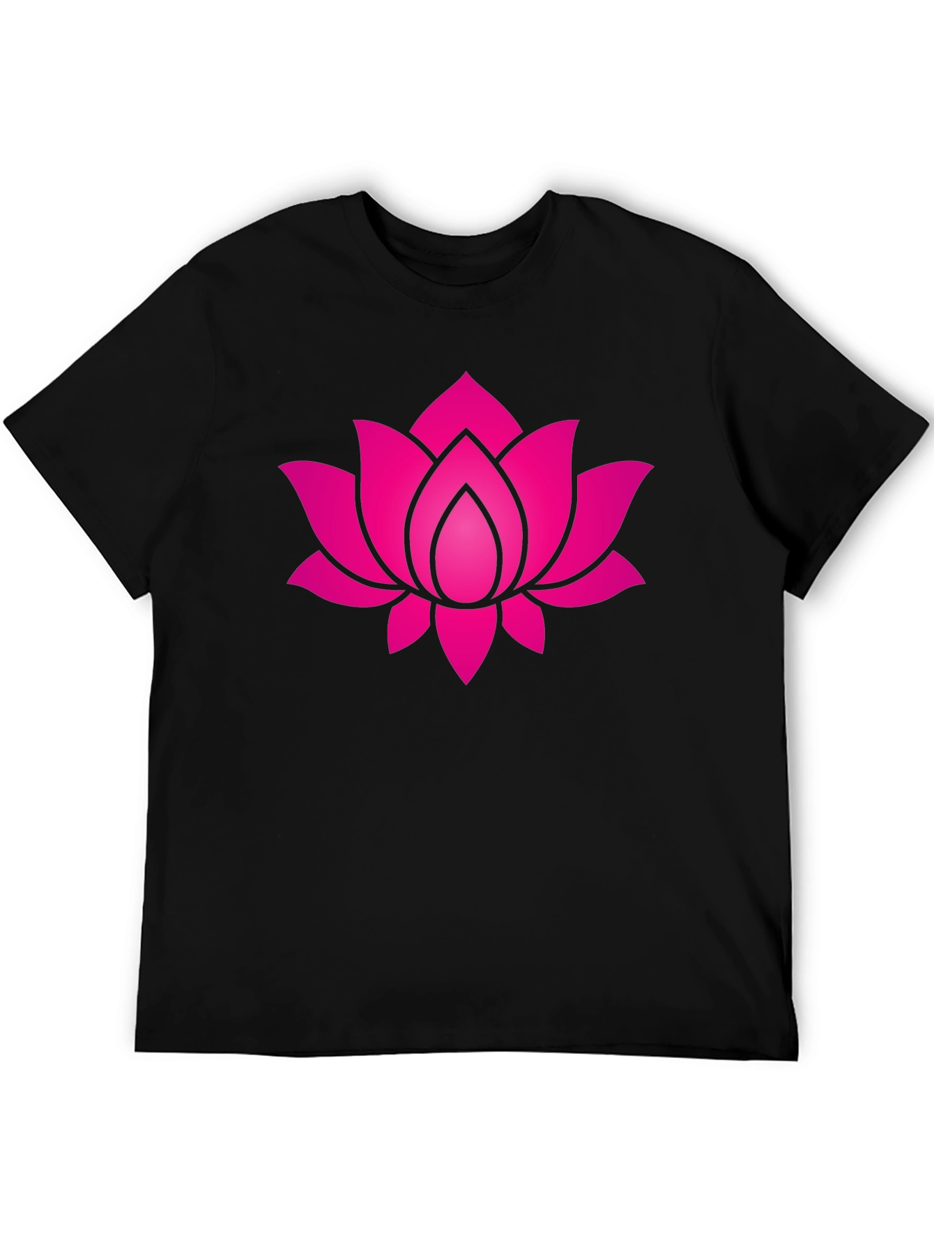 Lotus Flower Graphic Tee - Black