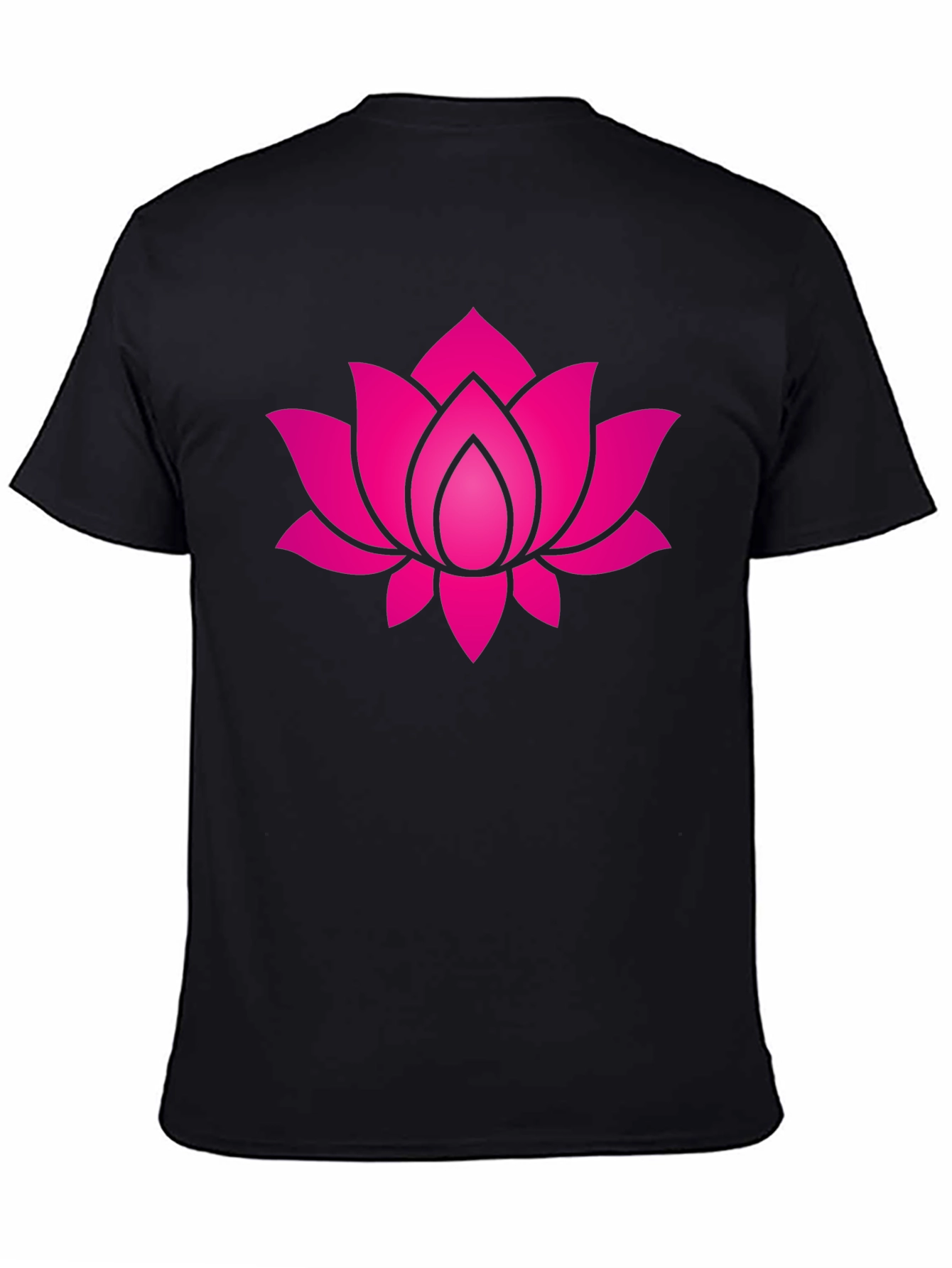 Lotus Flower Graphic Tee - Black