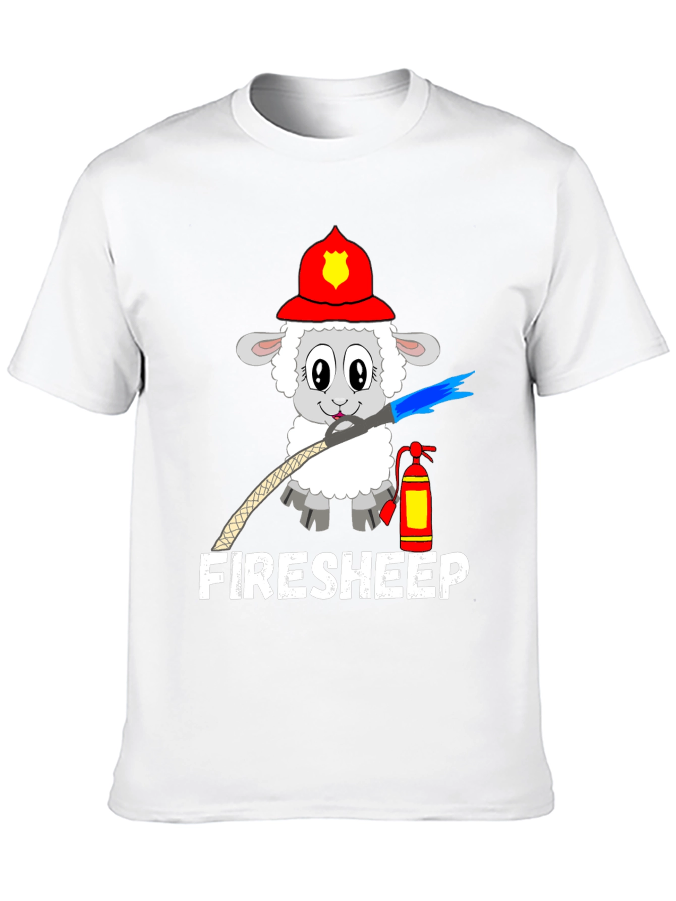 Funny Fire Sheep Graphic T-Shirt
