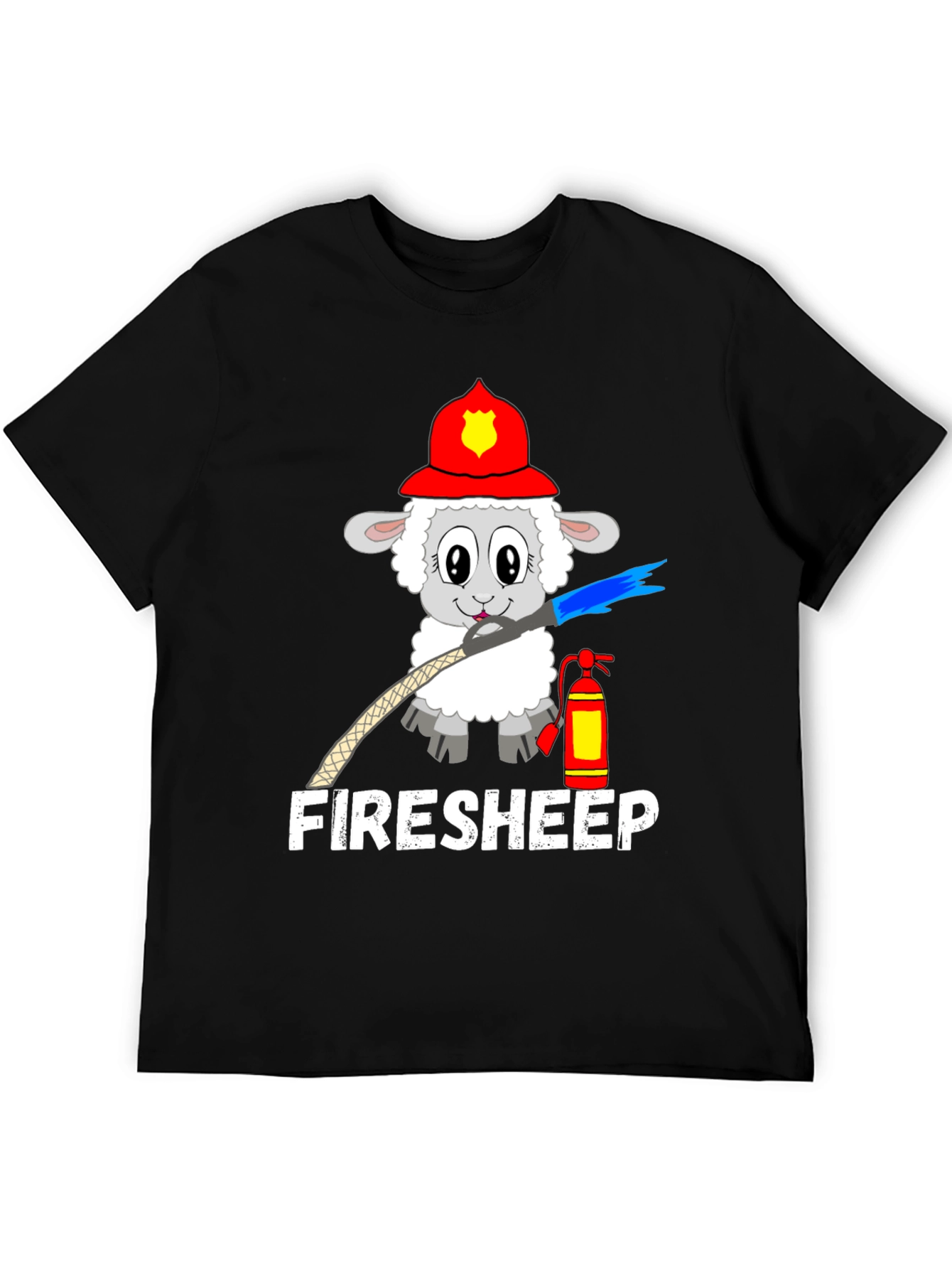 Funny Fire Sheep Graphic T-Shirt