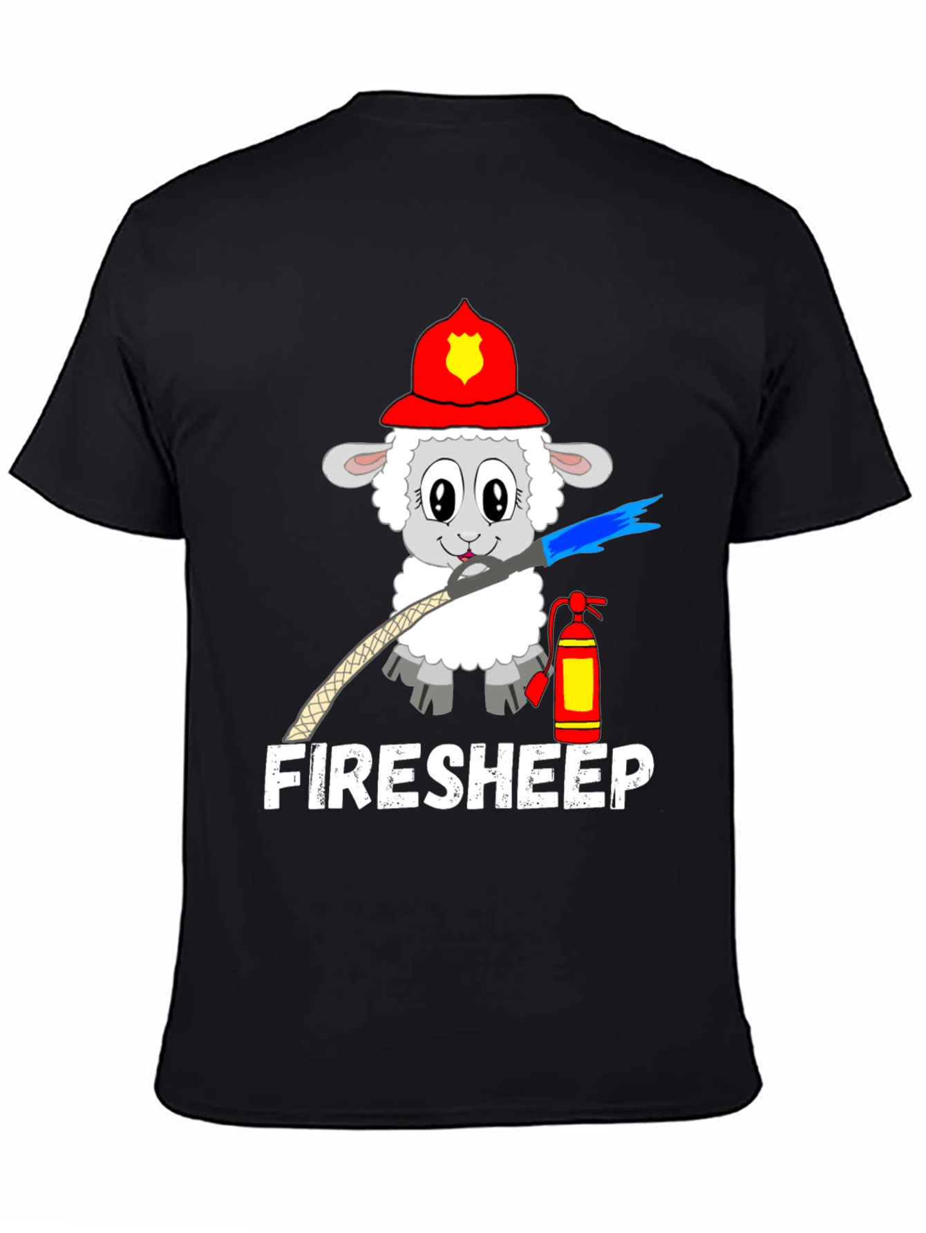 Funny Fire Sheep Graphic T-Shirt