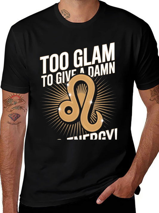 Glam Leo Zodiac Graphic Tee - Black
