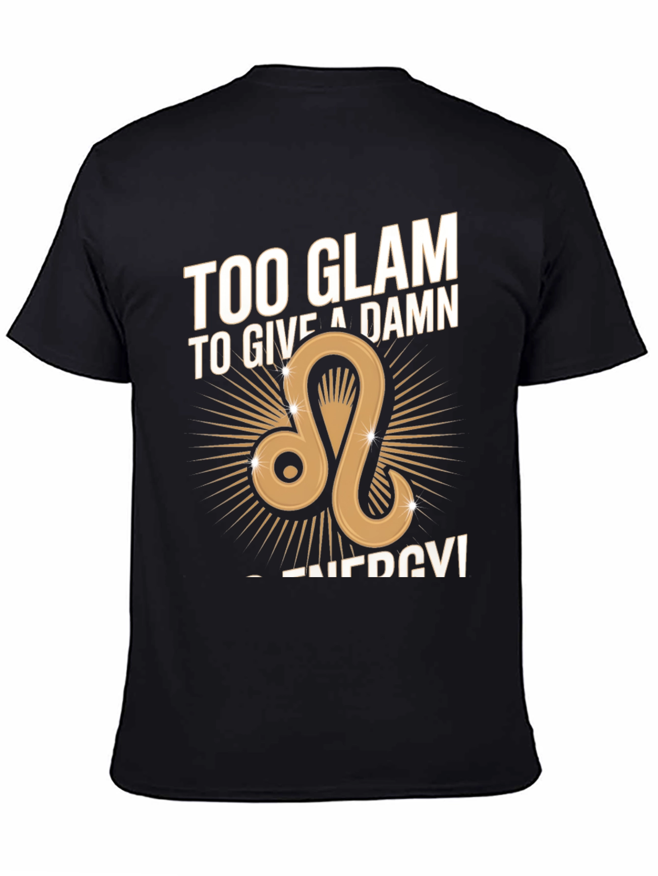 Glam Leo Zodiac Graphic Tee - Black