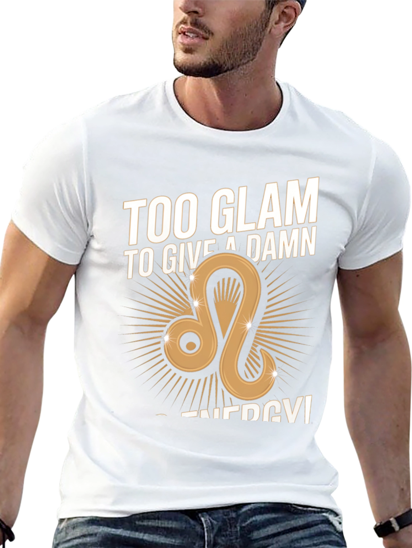 Glam Leo Zodiac Graphic Tee - Black