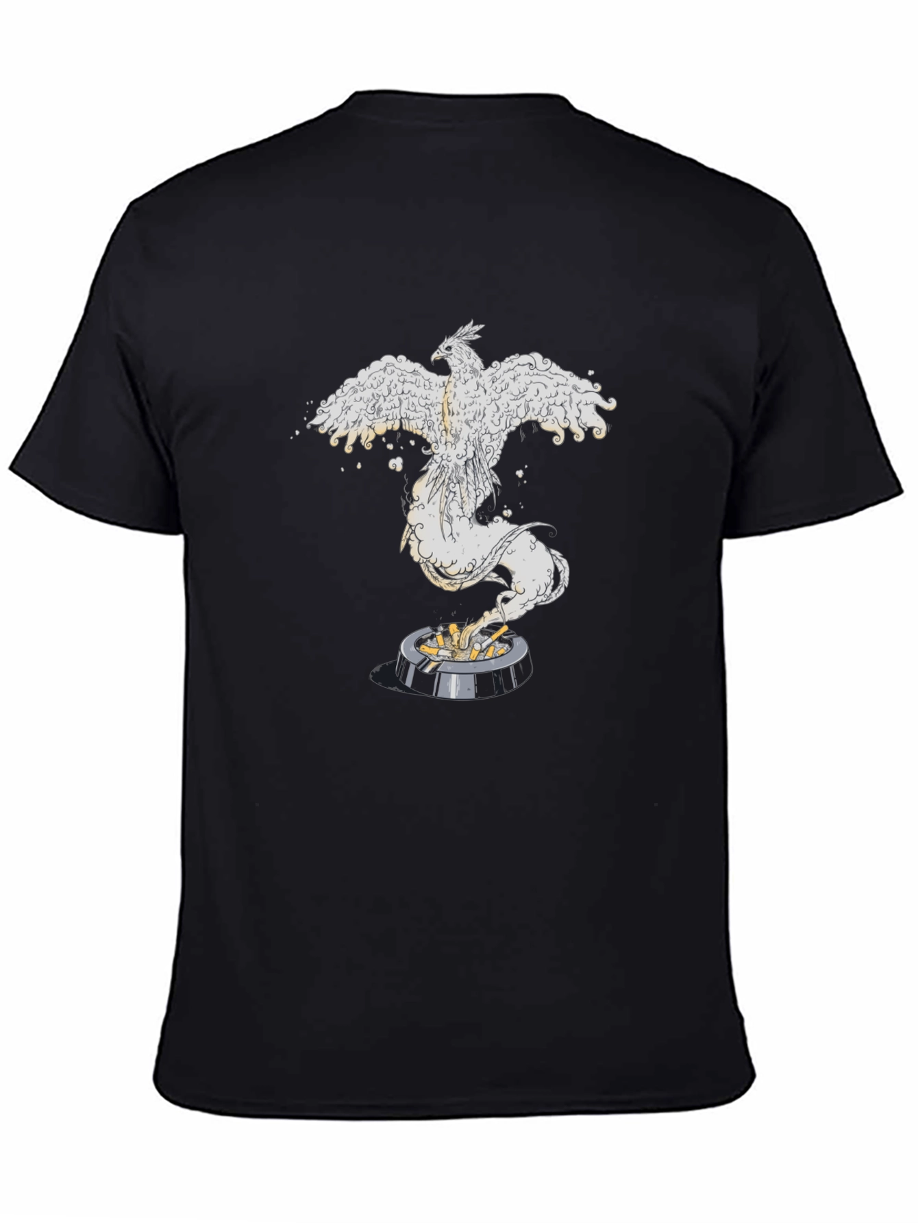 Phoenix Rising Graphic Tee - Black Cotton Comfort