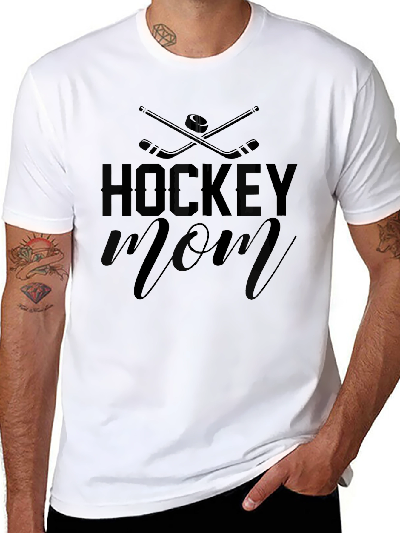 Hockey Mom Black Graphic Tee