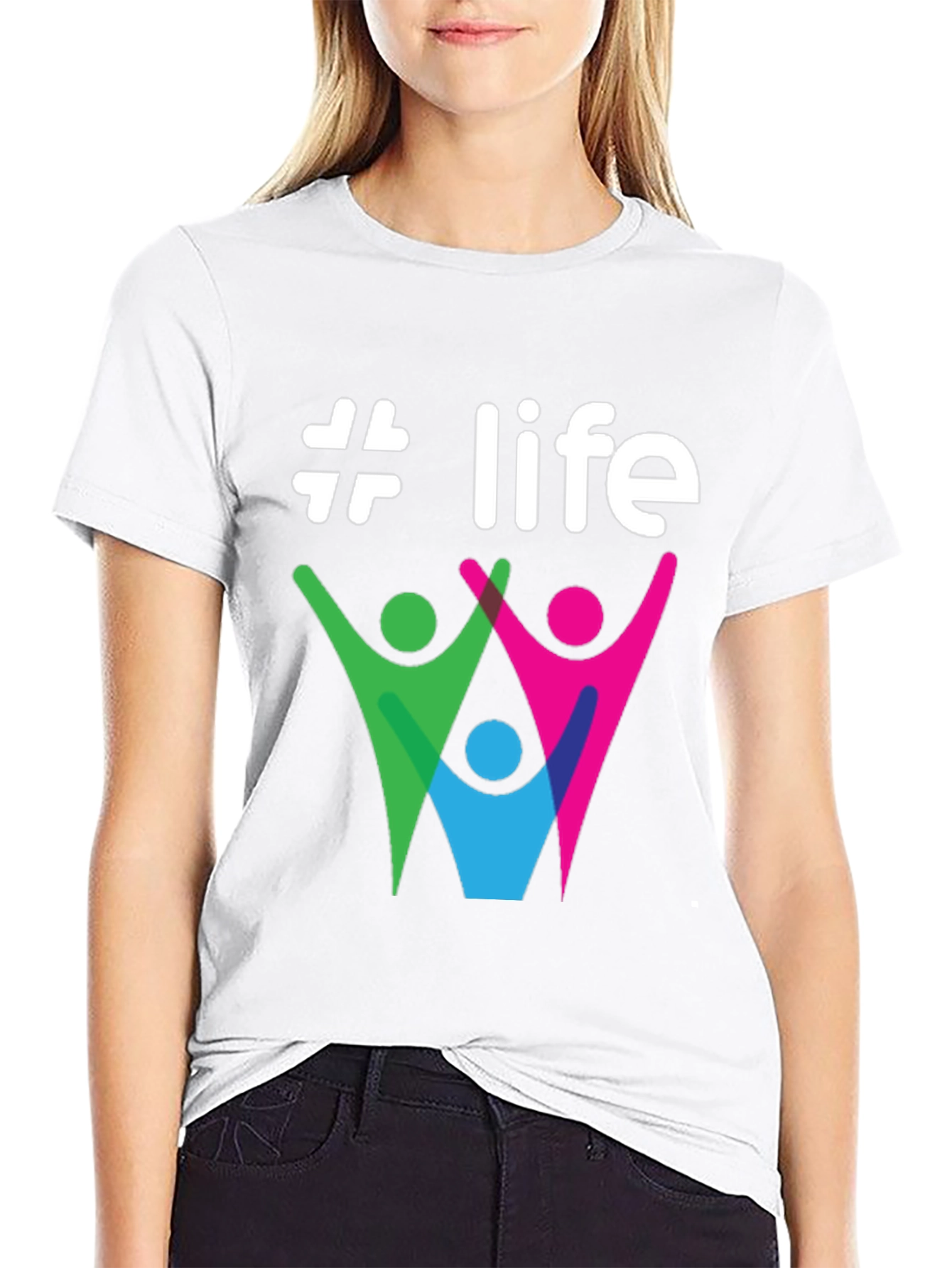 #Life Graphic Tee - Stylish Cotton Casual T-Shirt