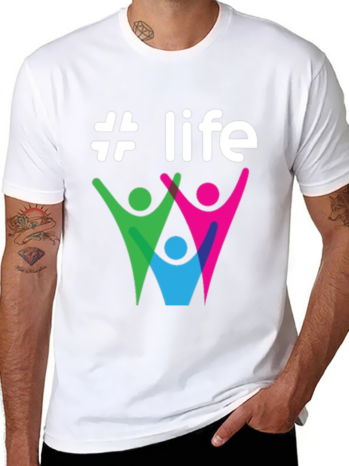 #Life Graphic Tee - Stylish Cotton Casual T-Shirt