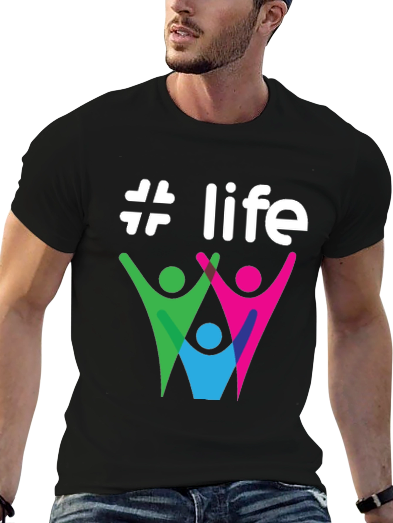#Life Graphic Tee - Stylish Cotton Casual T-Shirt