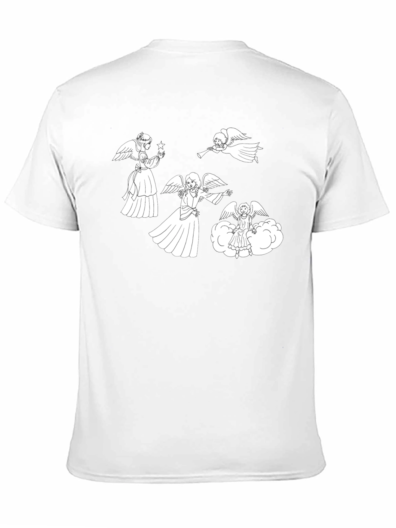 Angelic Graphic Tee - Black Cotton Blend