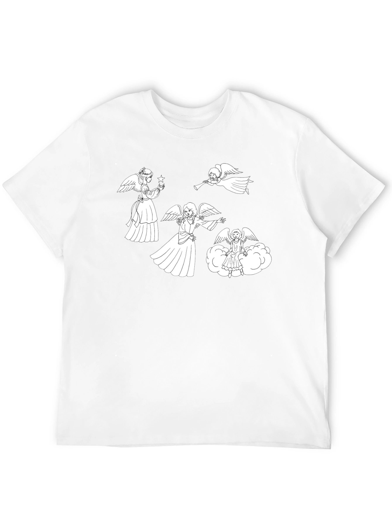 Angelic Graphic Tee - Black Cotton Blend